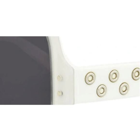 Alaia Alaïa Azzedine White Perforated Square Sunglasses white grey Size ONE SIZE - 3 Thumbnail