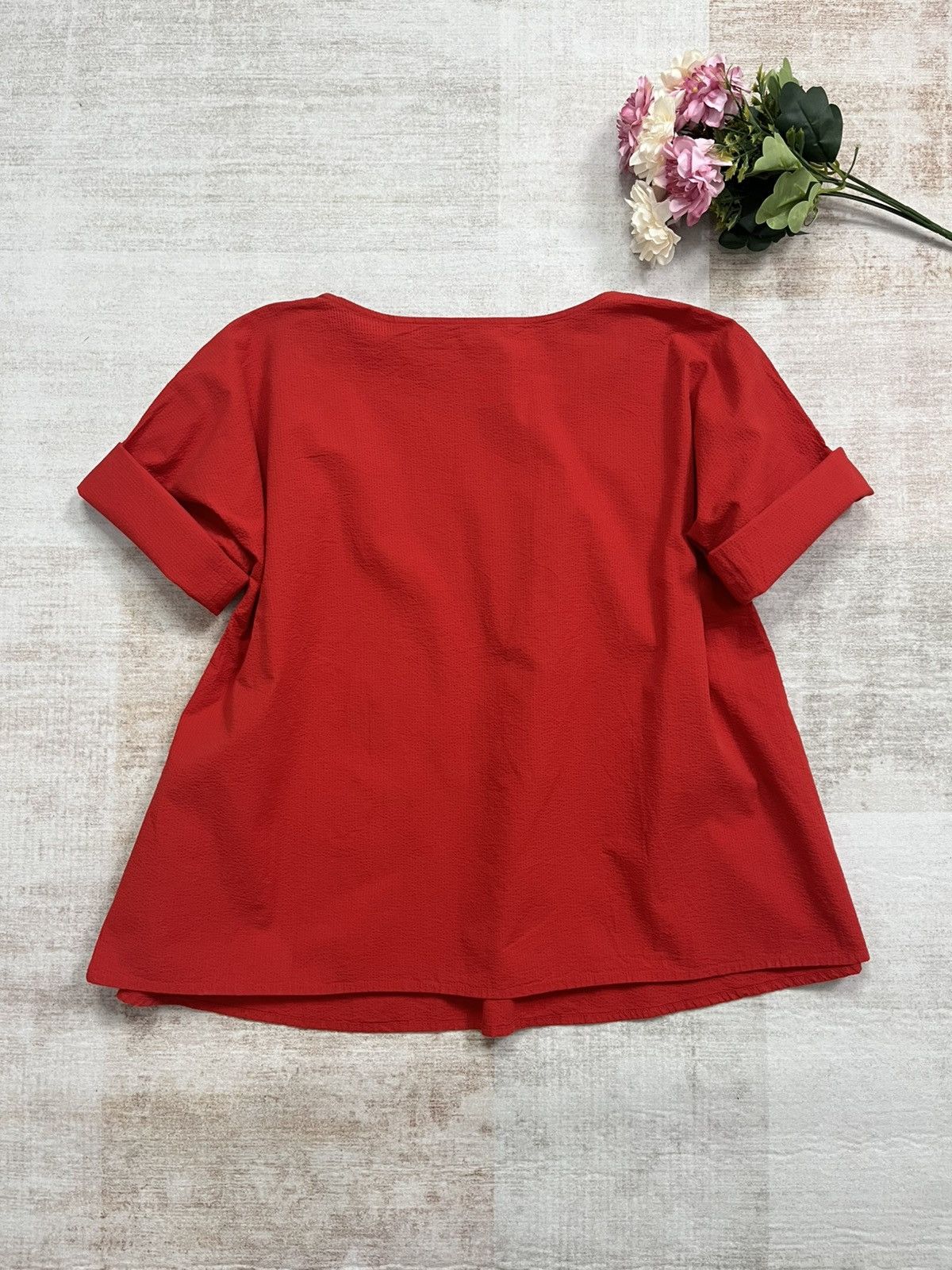 Lemaire × Uniqlo Uniqlo and Lemaire seersucker boxy red blouse Size M / US 6-8 / IT 42-44 - 7 Thumbnail