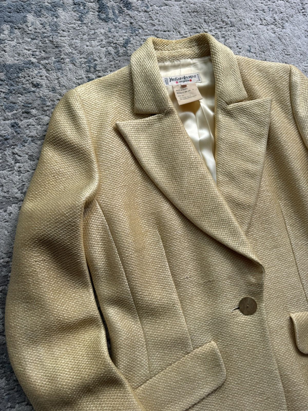 Yves Saint Laurent Yves Saint Laurent Rive Gauche Vintage Blazer Jacket Size 38 Size XS / US 0-2 / IT 36-38 - 7 Thumbnail