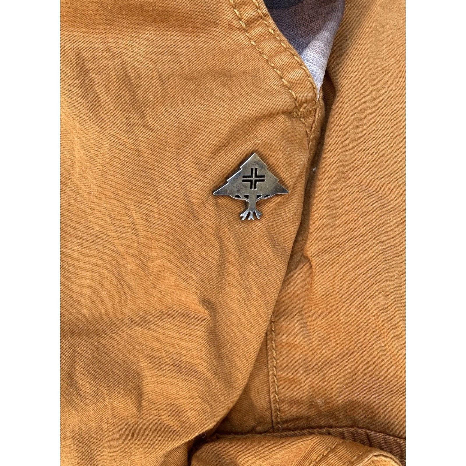 Arrow Men's LRG Chino Joggers Yellow Solid 36 Cargo Cotton Arrow Embroidered STAINED Size US 36 / EU 52 - 2 Thumbnail