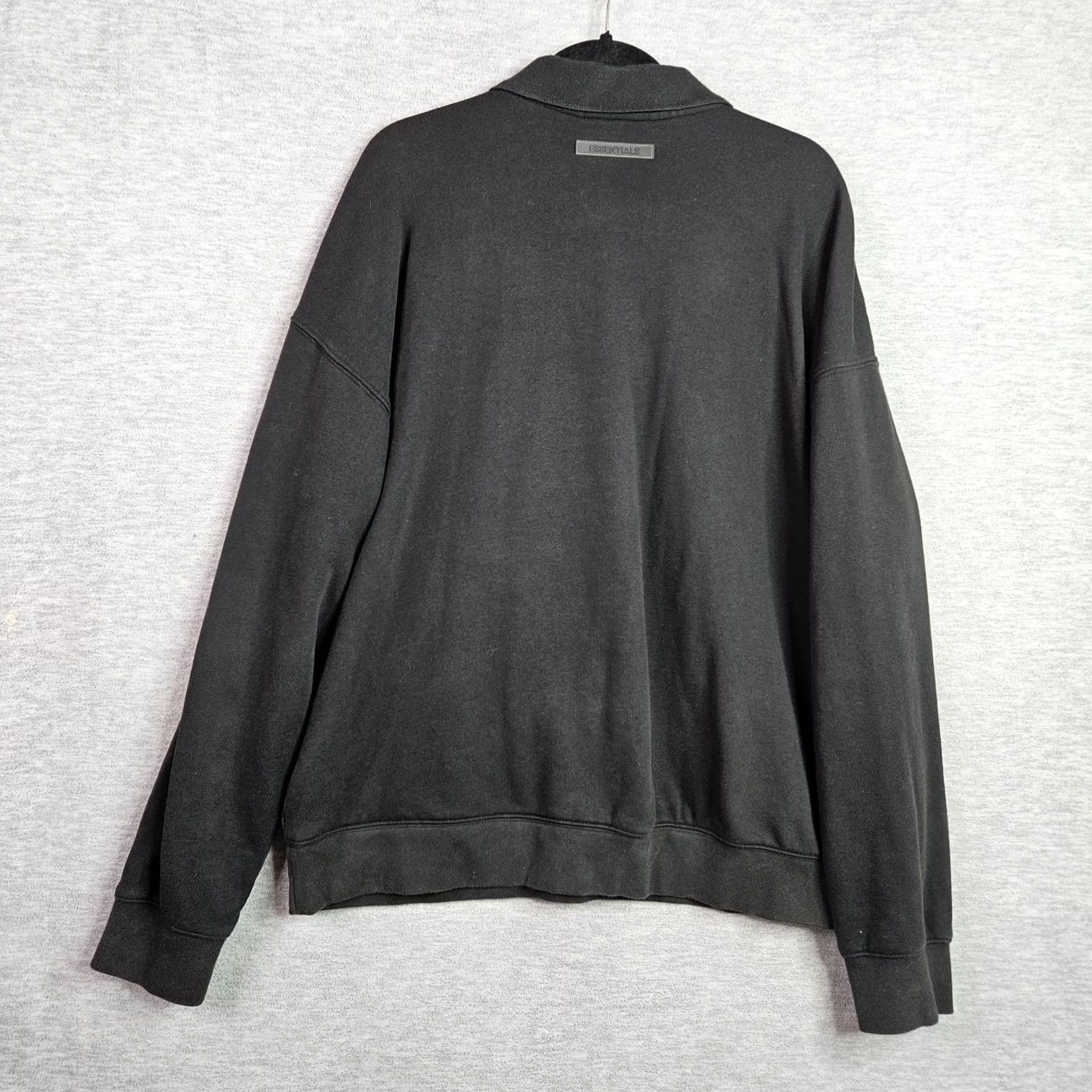 Fear of God Fear of God Men's Polo Sweatshirt Black Size M Cotton Sweatshirt Size US M / EU 48-50 / 2 - 2 Thumbnail