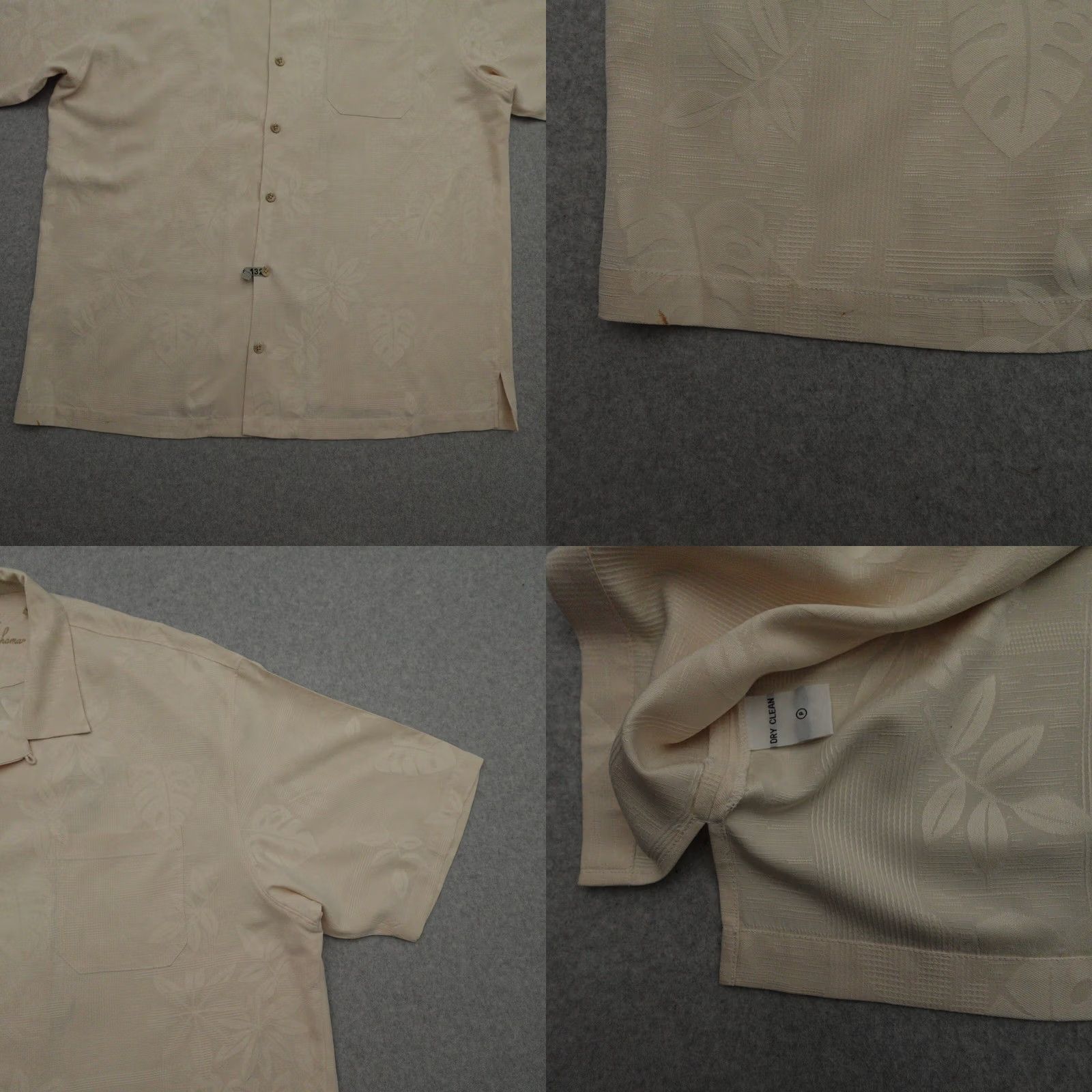 Tommy Bahama Tommy Bahama Shirt XL Beige Silk The Calypso Heat Camp Shirt Men Size US XL / EU 56 / 4 - 8 Thumbnail