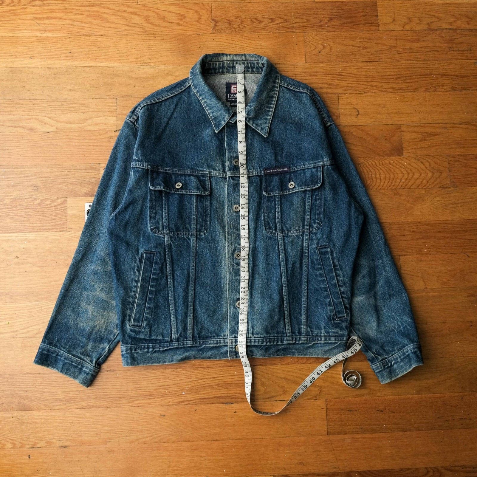 【CHAPS Ralph Lauren】Denim jacket 90's CHAPS RALPH LAUREN Denim Jacket Men's L Blue Buck Logo