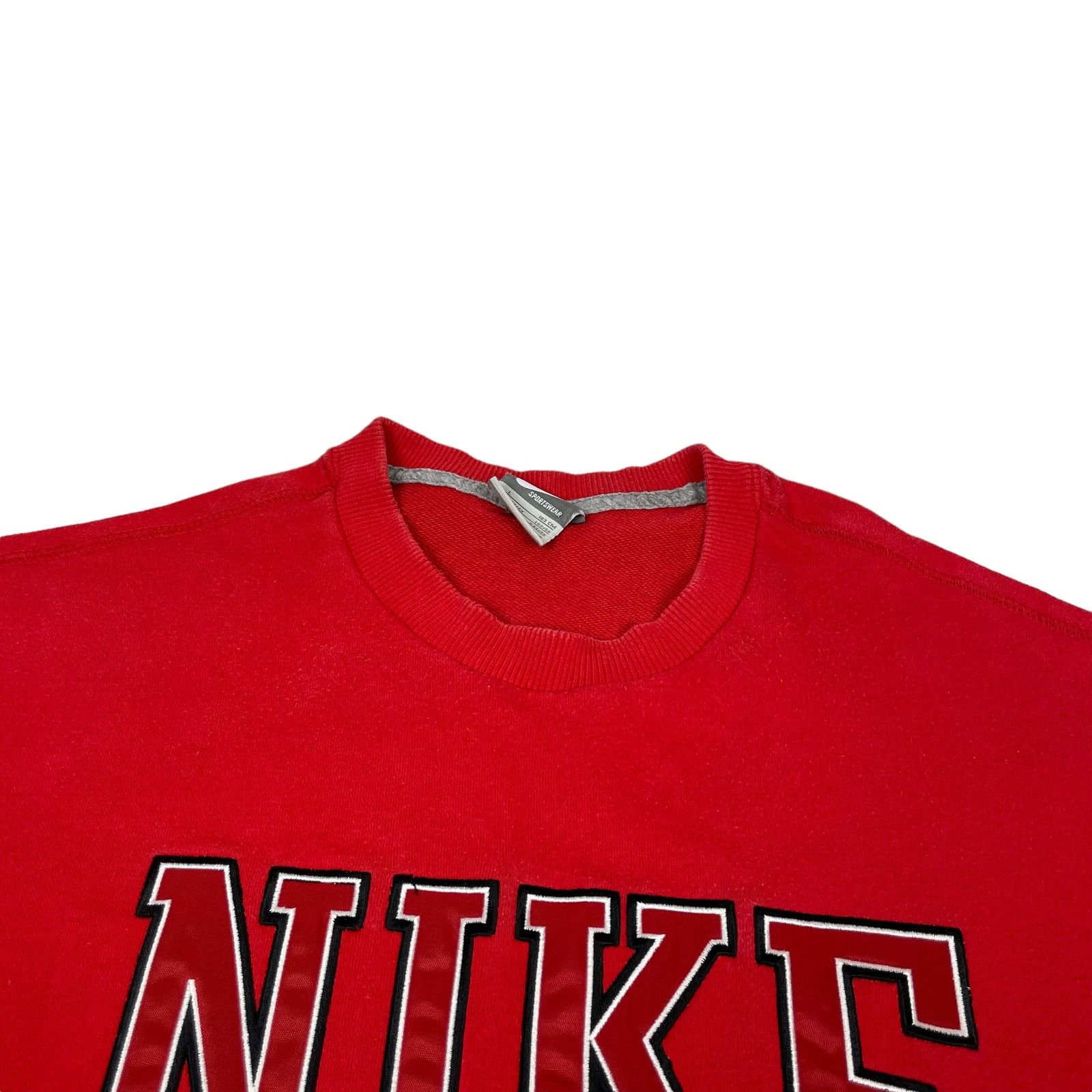 Nike × Vintage Nike Sportswear Mens Red Crew Neck Spellout Sweatshirt Large Size US L / EU 52-54 / 3 - 4 Thumbnail