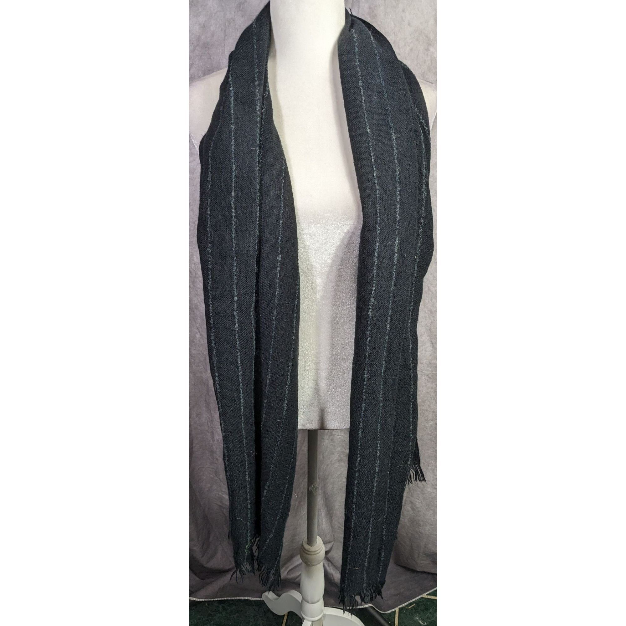 Lauren Ralph Lauren Preppy Designer Lauren Ralph Lauren Black Striped Scarf 22x8 Size ONE SIZE - 7 Thumbnail