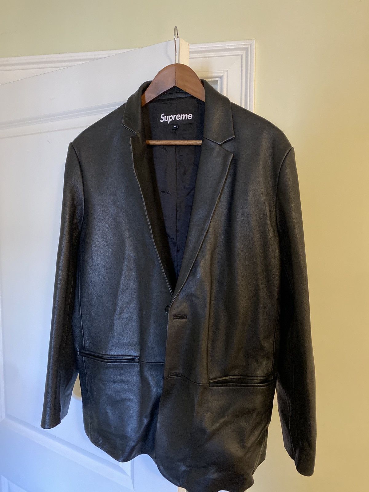 Supreme Supreme Leather Blazer SS19 Size US M / EU 48-50 / 2 - 4 Thumbnail