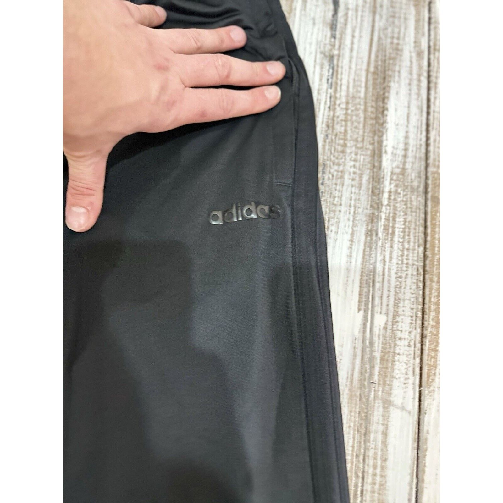 Adidas Men’s Adidas Track Pants Sz Medium Black Gym Sweatpants Size US 32 / EU 48 - 6 Thumbnail