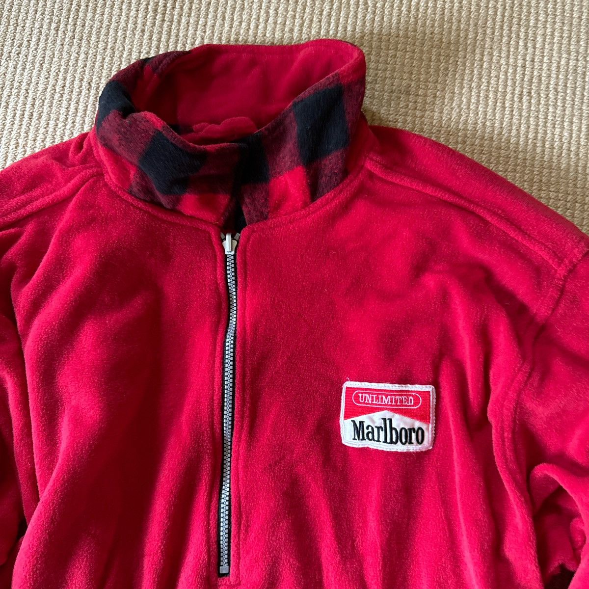 Marlboro × Vintage Vintage Marlboro Reversible fleece sweatshirt Size US XL / EU 56 / 4 - 2 Thumbnail