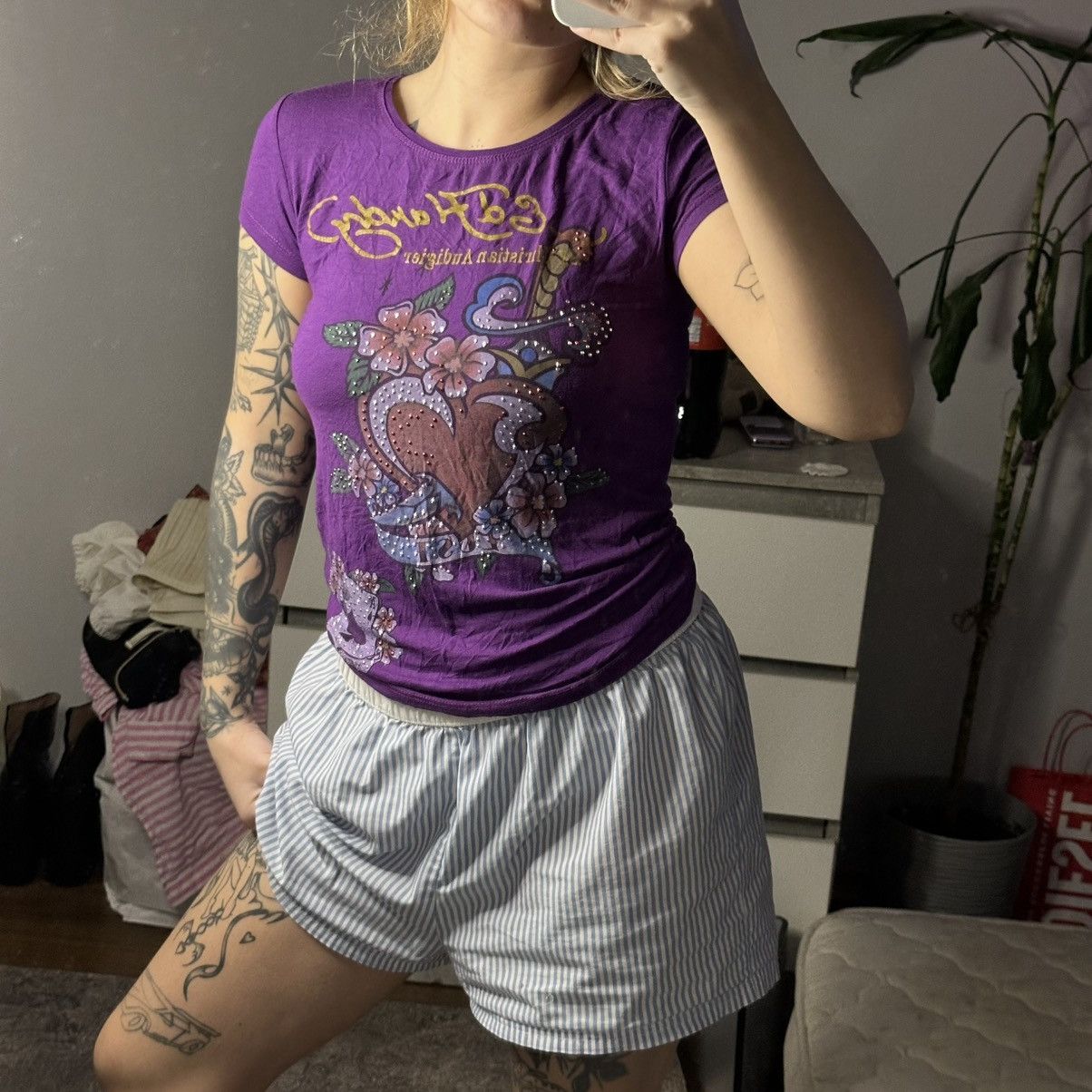 Ed Hardy Ed Hardy Slim Tee Size L / US 10 / IT 46 - 1 Thumbnail