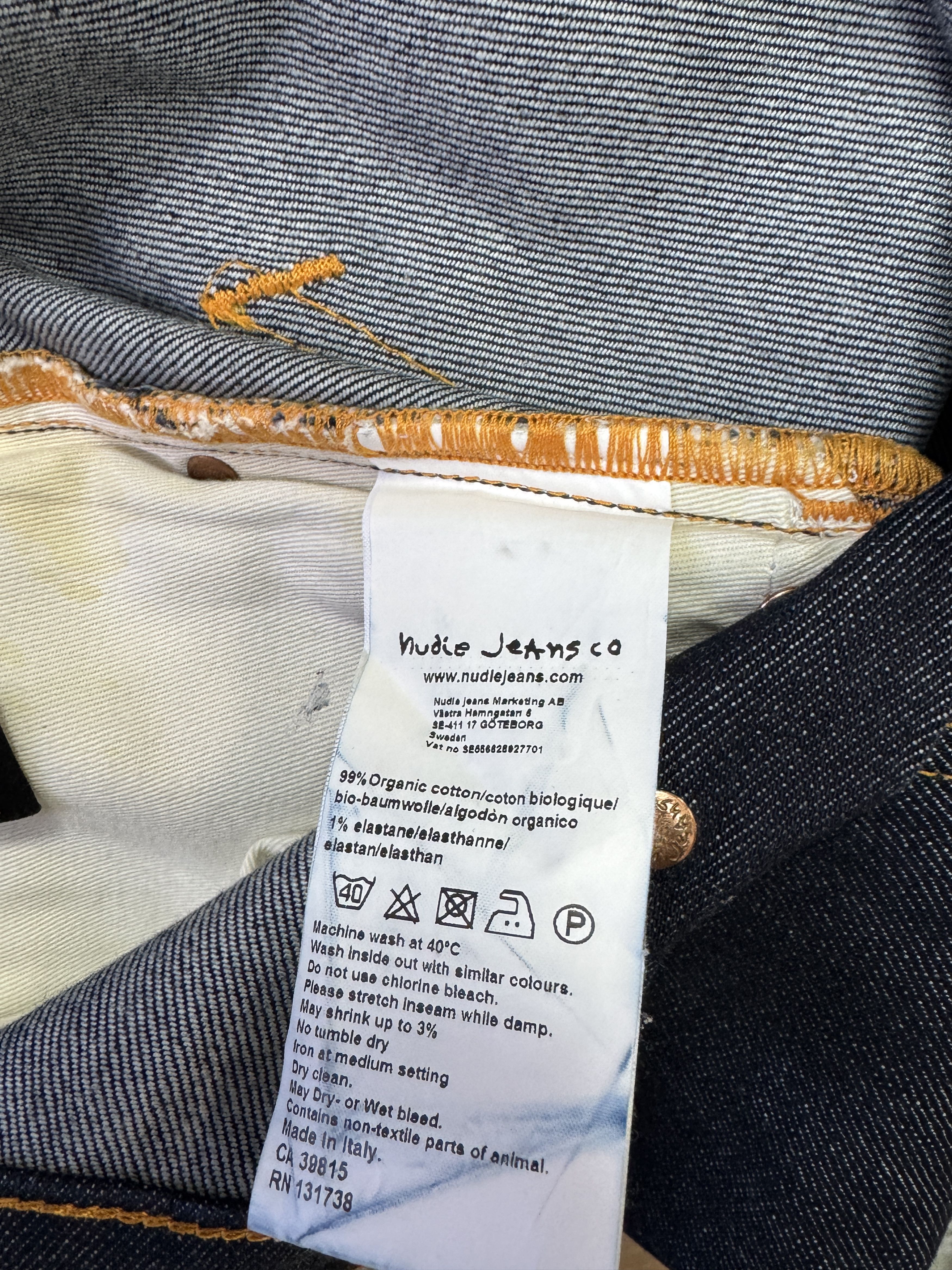 Nudie Jeans Nudie Jeans Grim Tim Indigo Dry Navy Made in Italy W32 L36 Size US 32 / EU 48 - 11 Thumbnail
