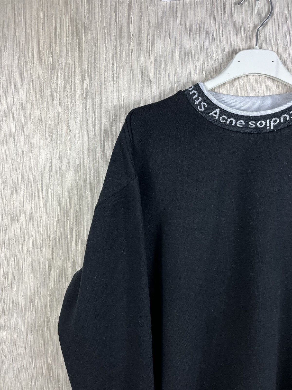 Acne Studios Acne Studios flogho neck logo oversized sweatshirt crewneck Size US XXS / EU 40 - 5 Thumbnail
