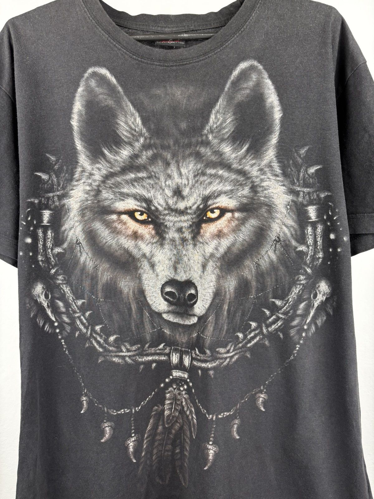 Band Tees × Vintage Spiral Wolf Big Logo vintage t shirt size L Size US L / EU 52-54 / 3 - 2 Thumbnail