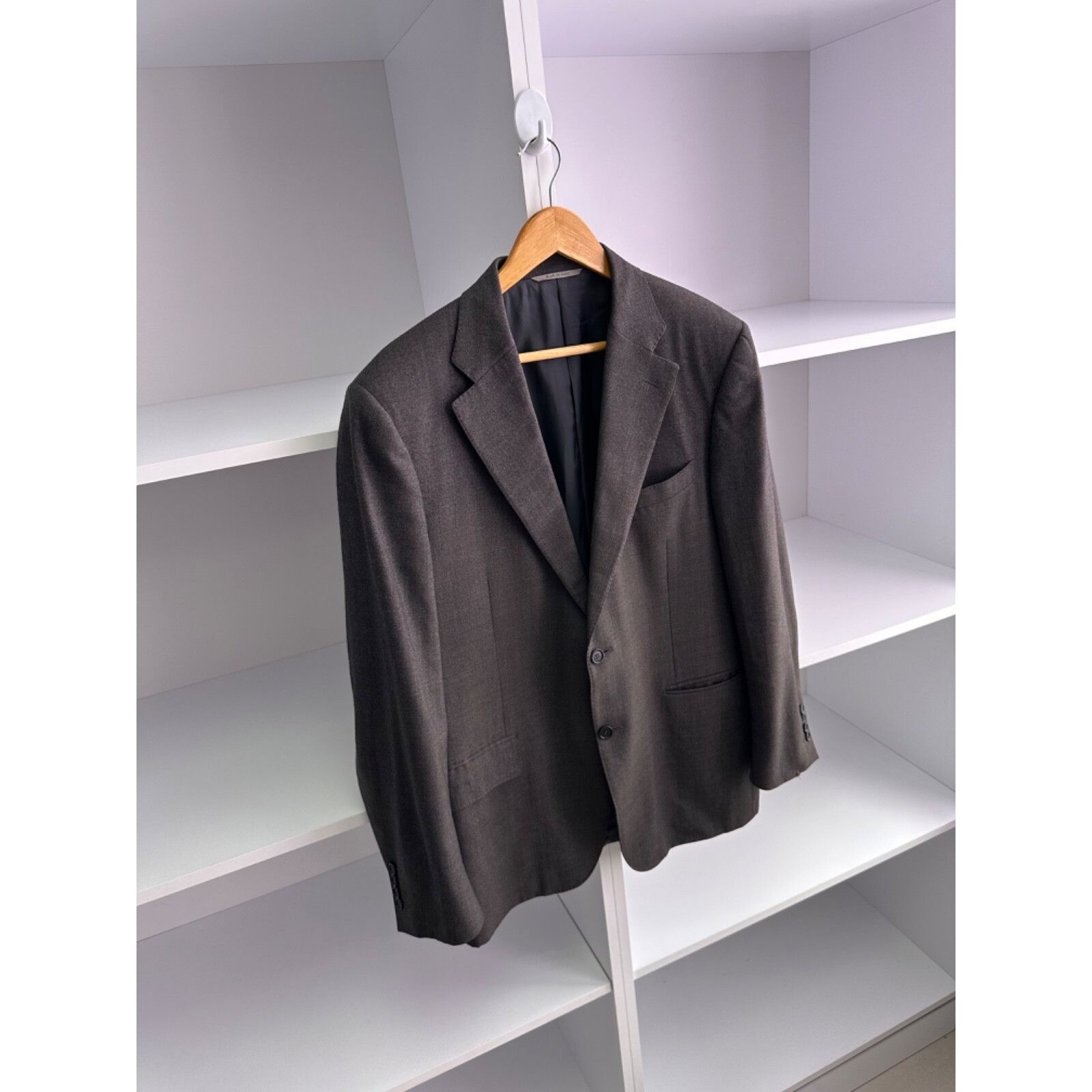 Canali VTG Canali Di Marino Home Dark Grey 2 Button Wool Coat Jacke Size US L / EU 52-54 / 3 - 4 Thumbnail