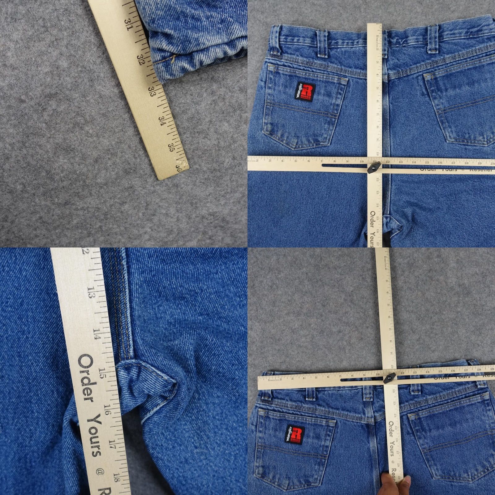 Wrangler Wrangler Riggs Workwear Jeans Mens 36x33 Blue Med Wash Relaxed Lined Insulated Size US 36 / EU 52 - 10 Thumbnail