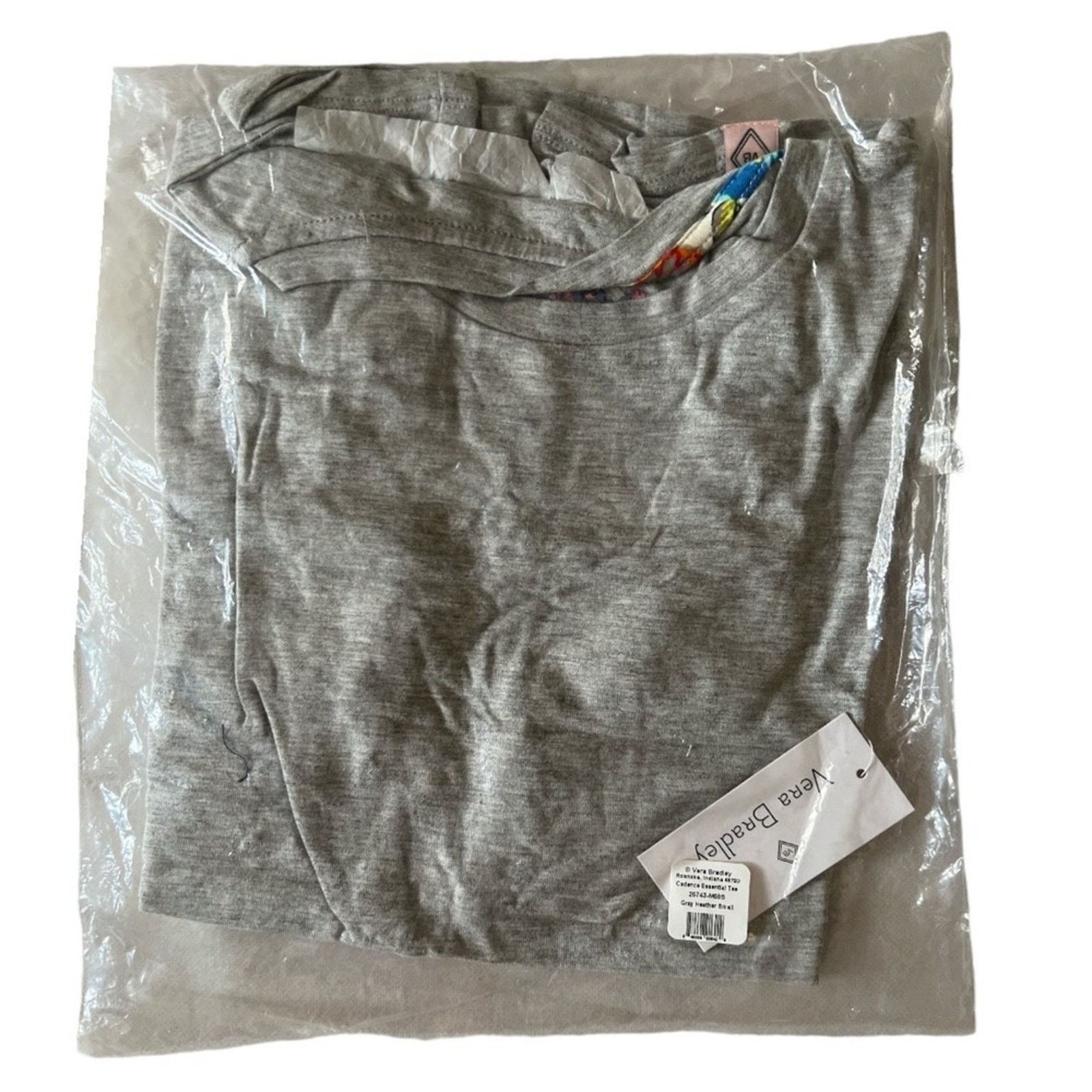 Vera Bradley VERA BRADLEY Gray Heather Cadence Essential Tee w/ Tags, S Size S / US 4 / IT 40 - 7 Thumbnail