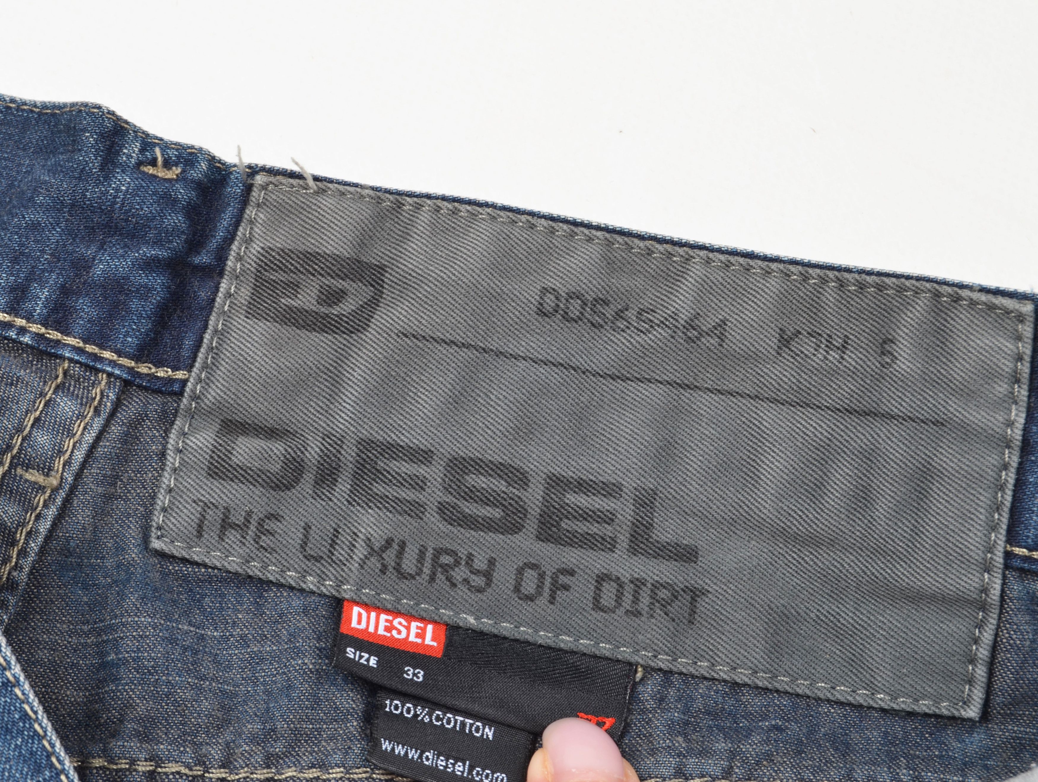 Diesel Diesel The Luxury of Durt Baggy Faded Blue Denim Jeans Y2K Size US 33 - 7 Thumbnail