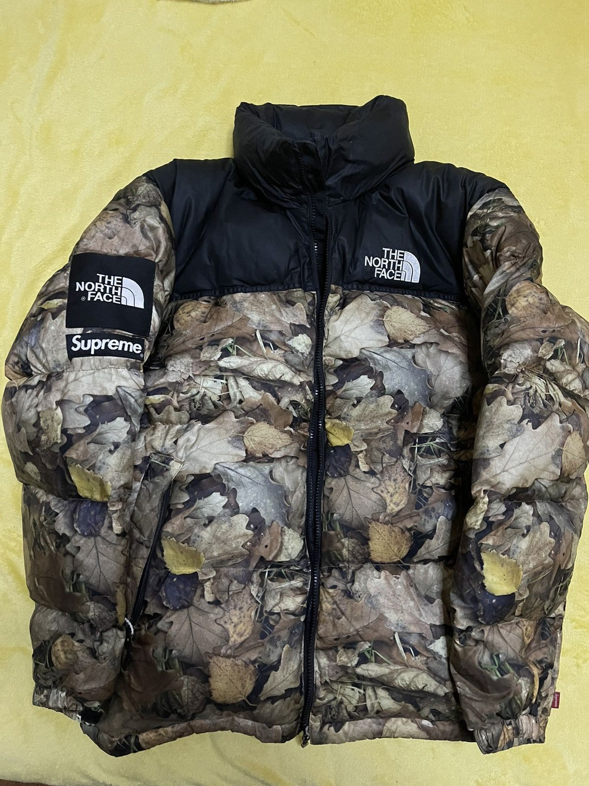 Supreme The North Face Leaves Nuptse Jacket | Grailed