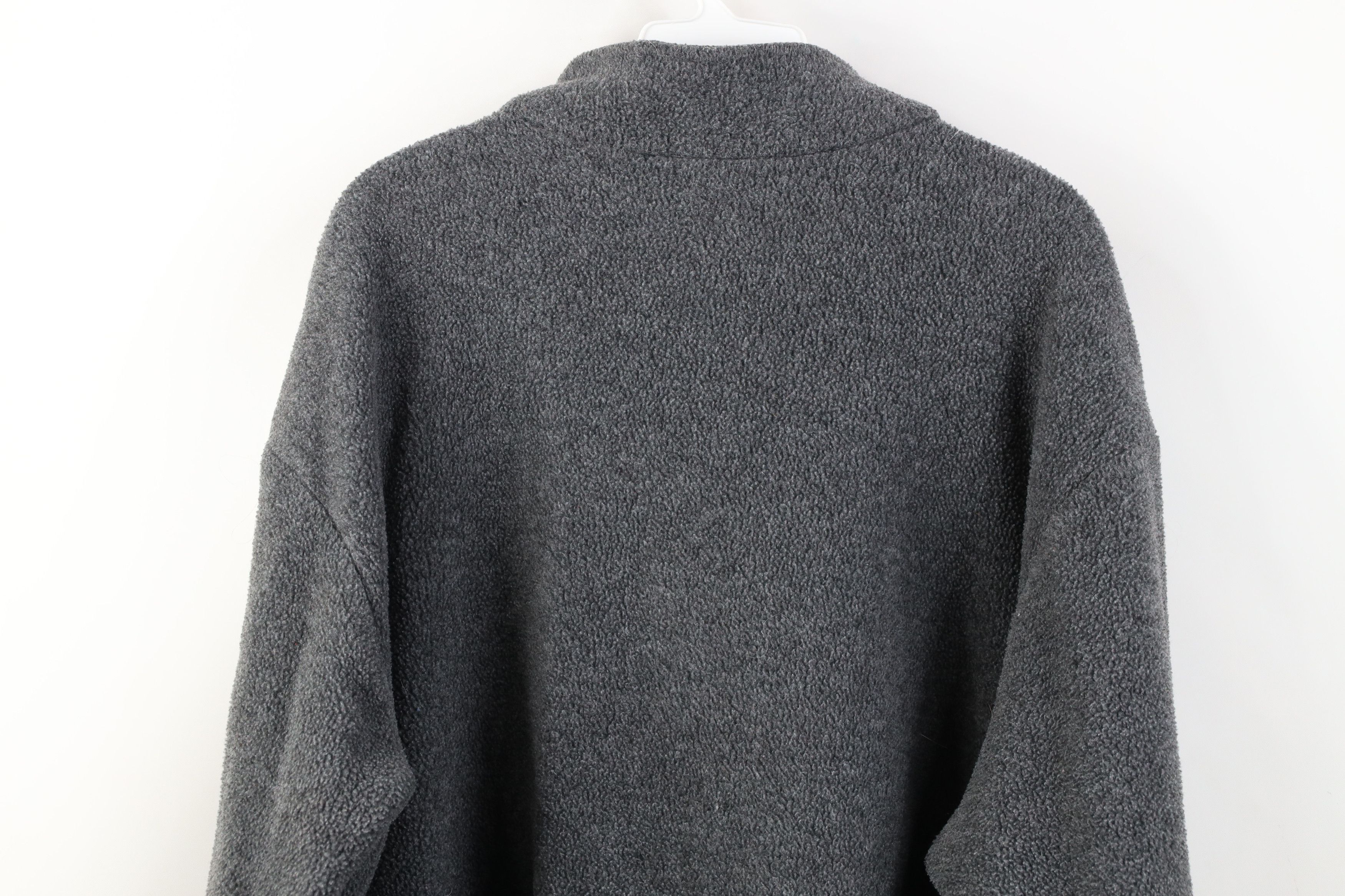 Vintage Vintage 90s Streetwear 1/4 Half Zip Fleece Sweater Gray Size US L / EU 52-54 / 3 - 12 Thumbnail