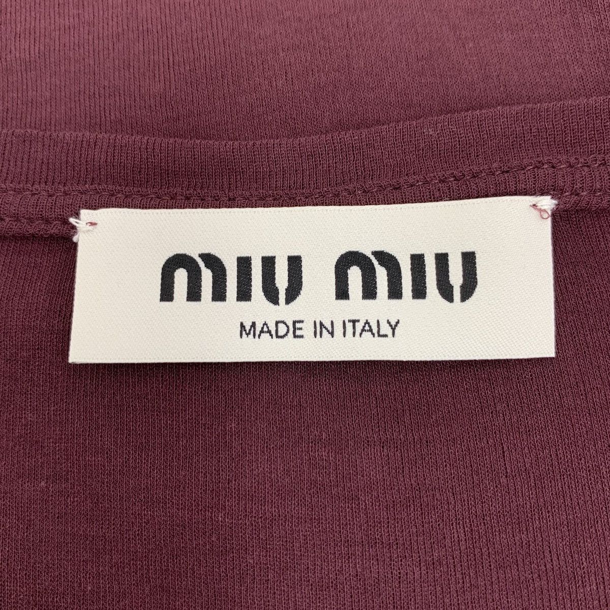 Miu Miu Miu Miu Dark Red Crew Neck Long Sleeve Slim Knit Dress K26WX Size XS / US 0-2 / IT 36-38 - 5 Thumbnail