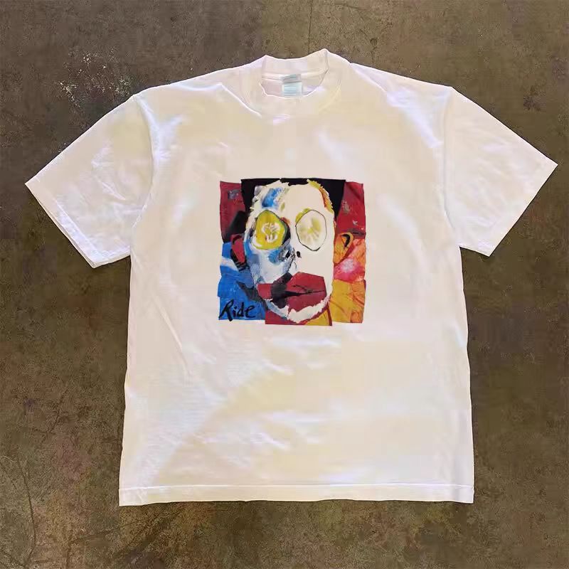Vintage Hip Hop Clown Print Casual Short Sleeve T-Shirt Size US XL / EU 56 / 4 - 1 Thumbnail