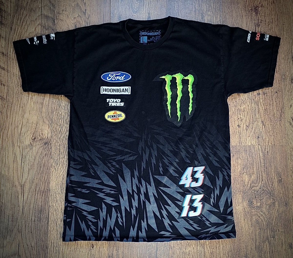 Monster Energy x cheapest Hoonigan collab T Shirt Size M Ken Block 43 Toyo Ford