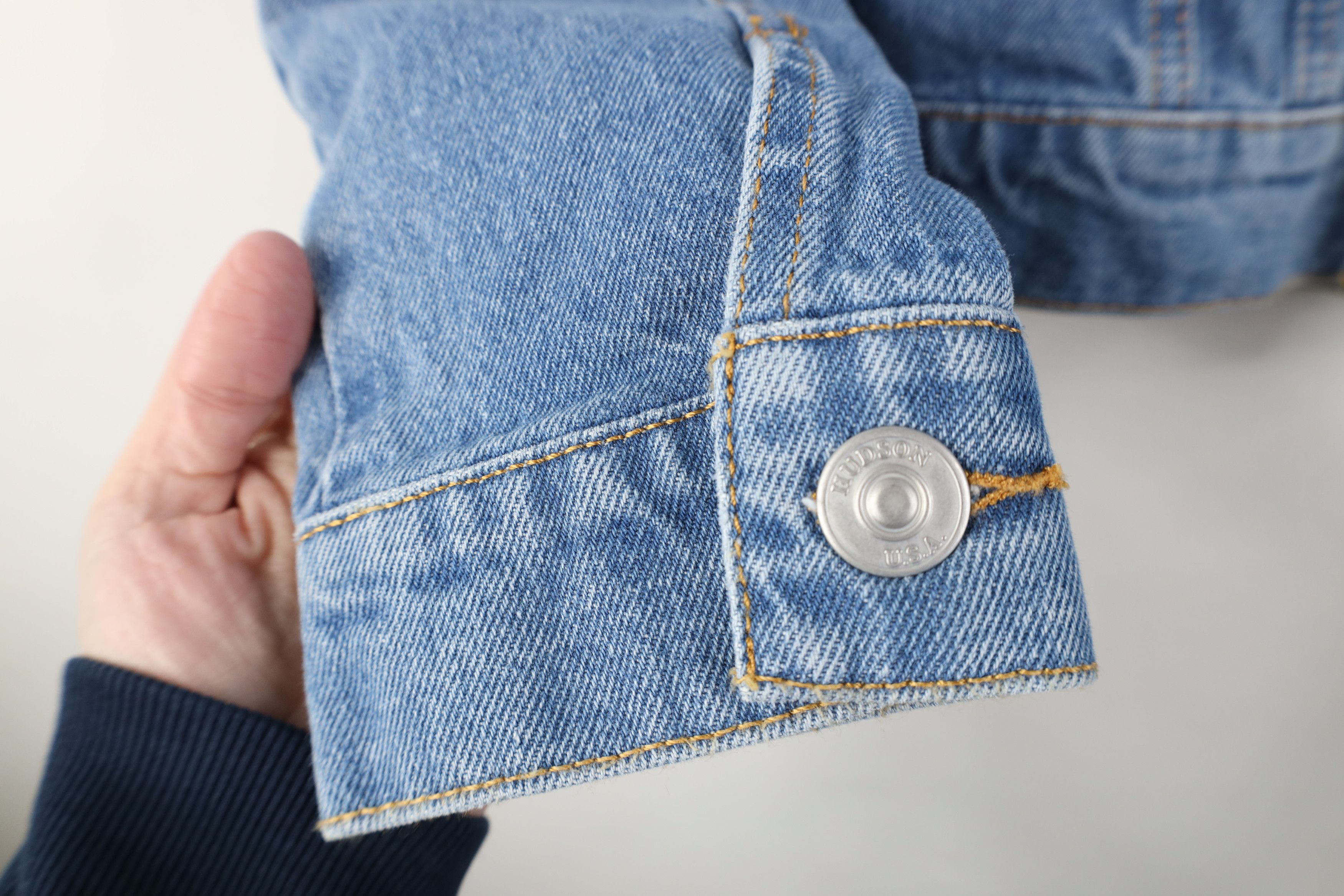 Vintage Hudson Jeans Faded Denim Jean Trucker Jacket Blue Size S / US 4 / IT 40 - 5 Thumbnail