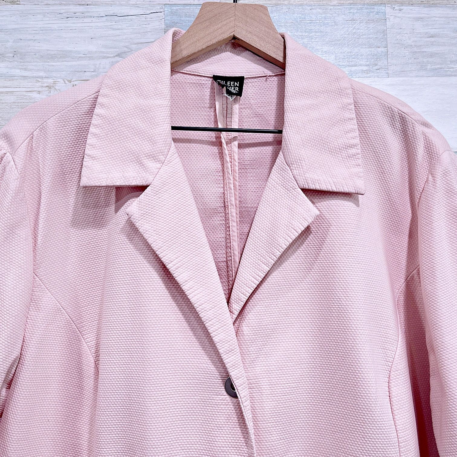 Eileen Fisher Eileen Fisher Unstructured Blazer Pink Womens Plus 1X Size XL / US 12-14 / IT 48-50 - 2 Thumbnail