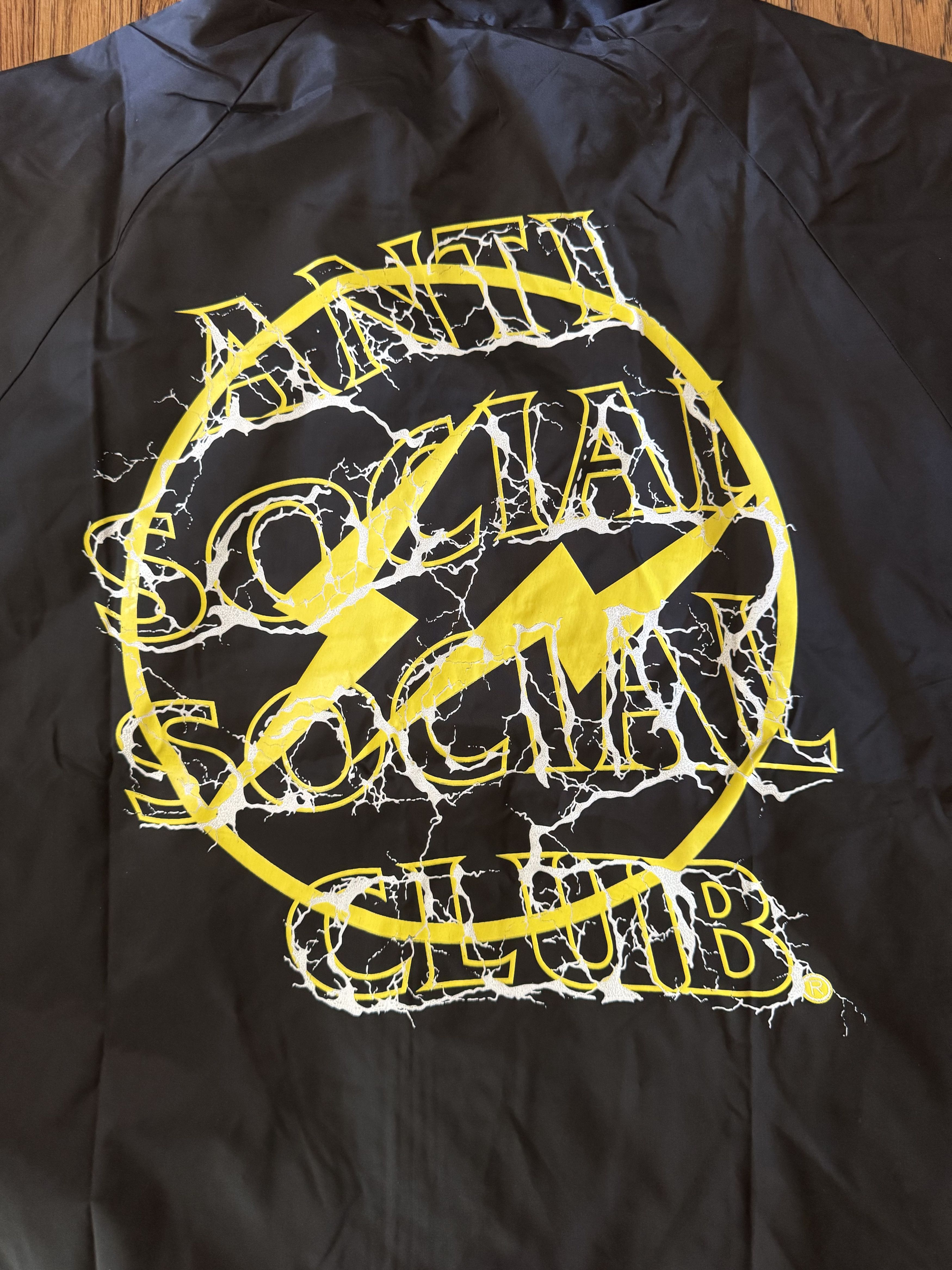 Anti Social Social Club × Fragment Design Coaches Jacket/Windbreaker Yellow Bolt Size US M / EU 48-50 / 2 - 6 Thumbnail