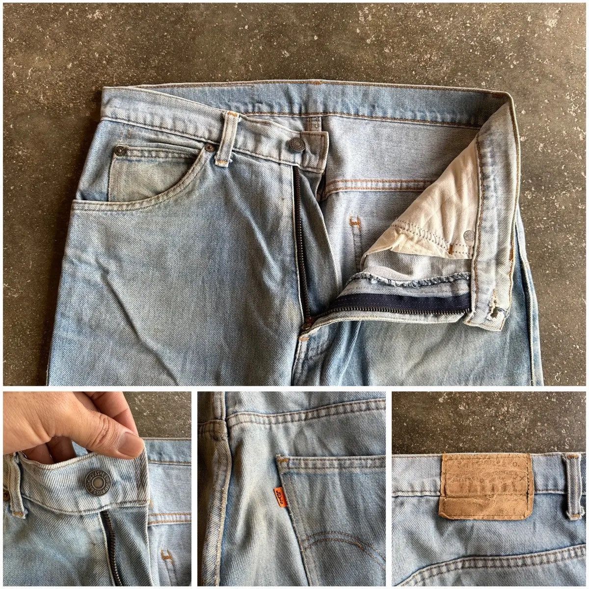 Levi's SEND OFFER🍁VINTAGE LEVI’S ORANGE TAB RUSTY DIRTY DENIM PANT Size US 30 / EU 46 - 19 Thumbnail