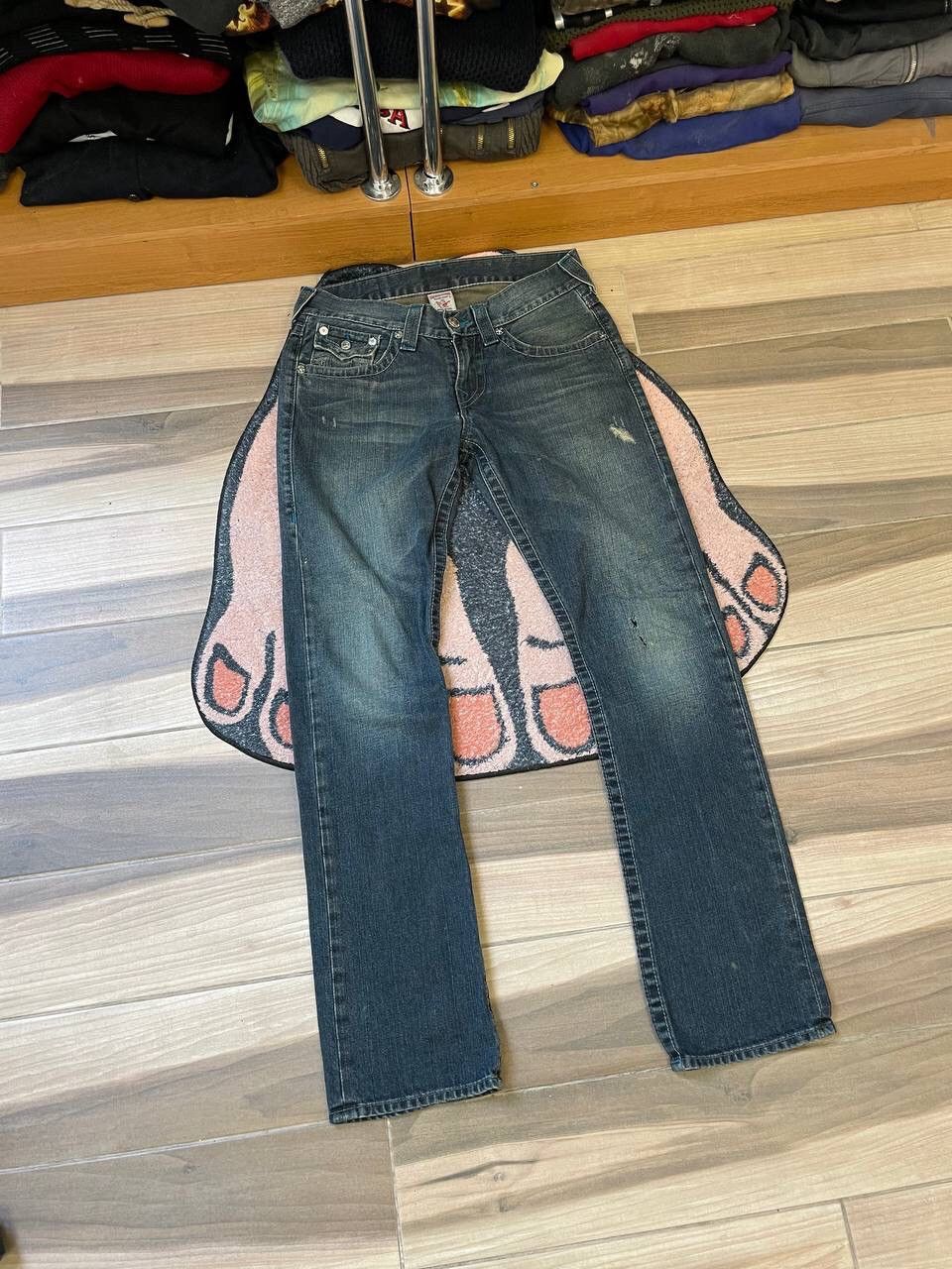 True Religion × Vintage TRUE RELIGION DISTRESSED DENIM Y2K JEANS Size US 30 / EU 46 - 2 Thumbnail