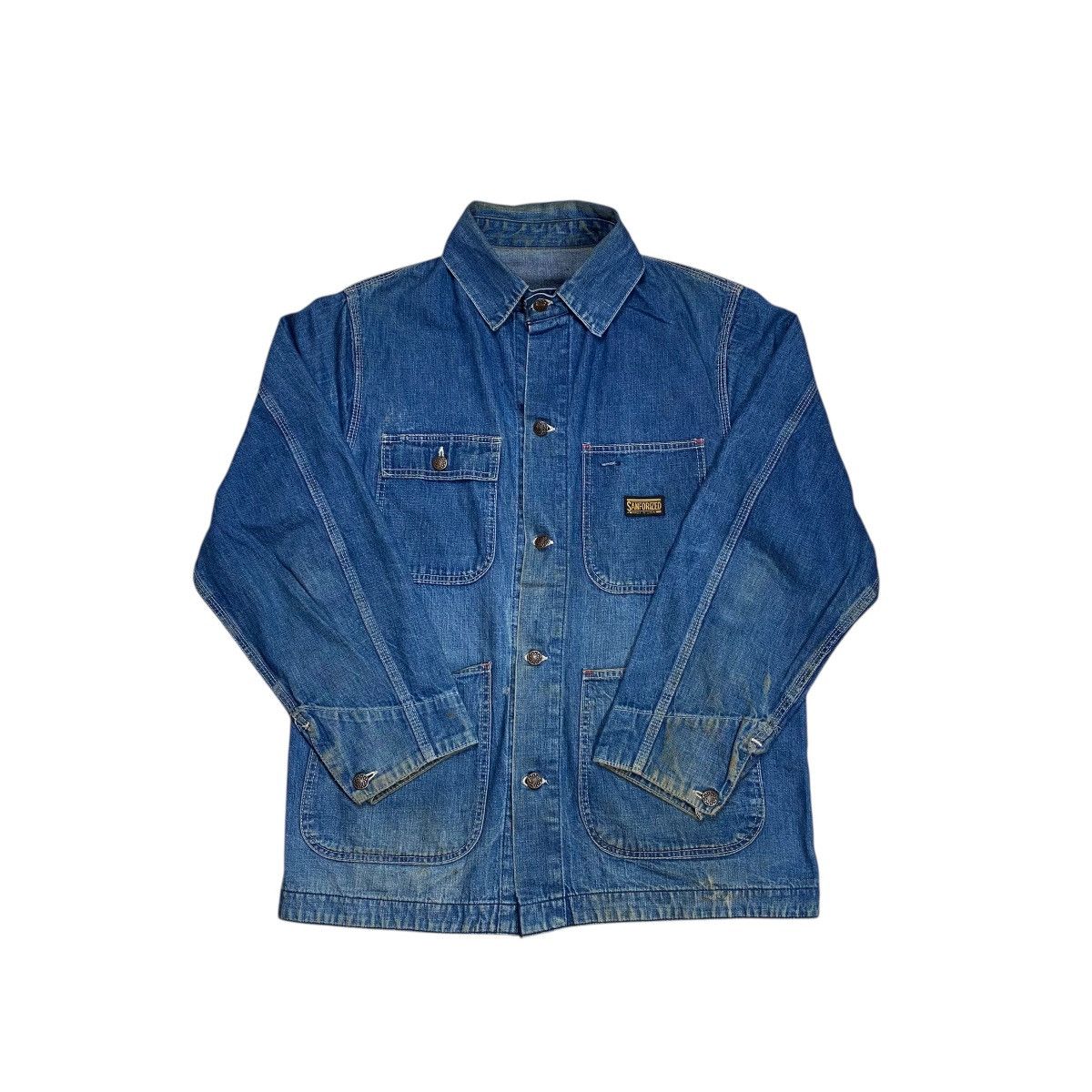 Vintage Vintage 70s American Sanforized Coverall Denim Chore Jacket Size US M / EU 48-50 / 2 - 5 Thumbnail