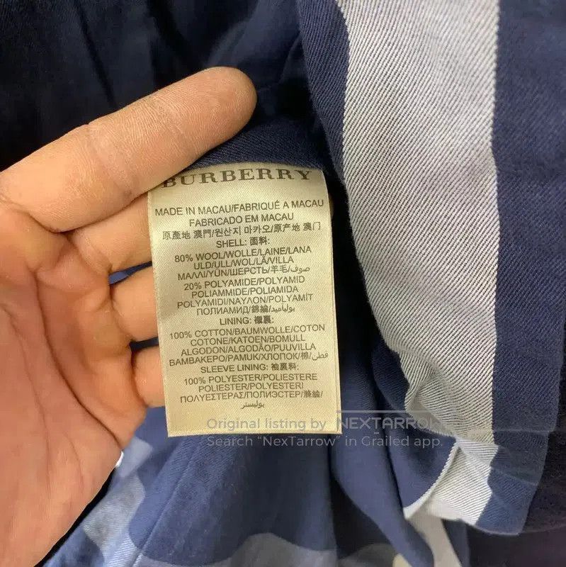 Burberry Burberry Women's Navy Blue Wool Coat. Size XS / US 0-2 / IT 36-38 - 5 Thumbnail