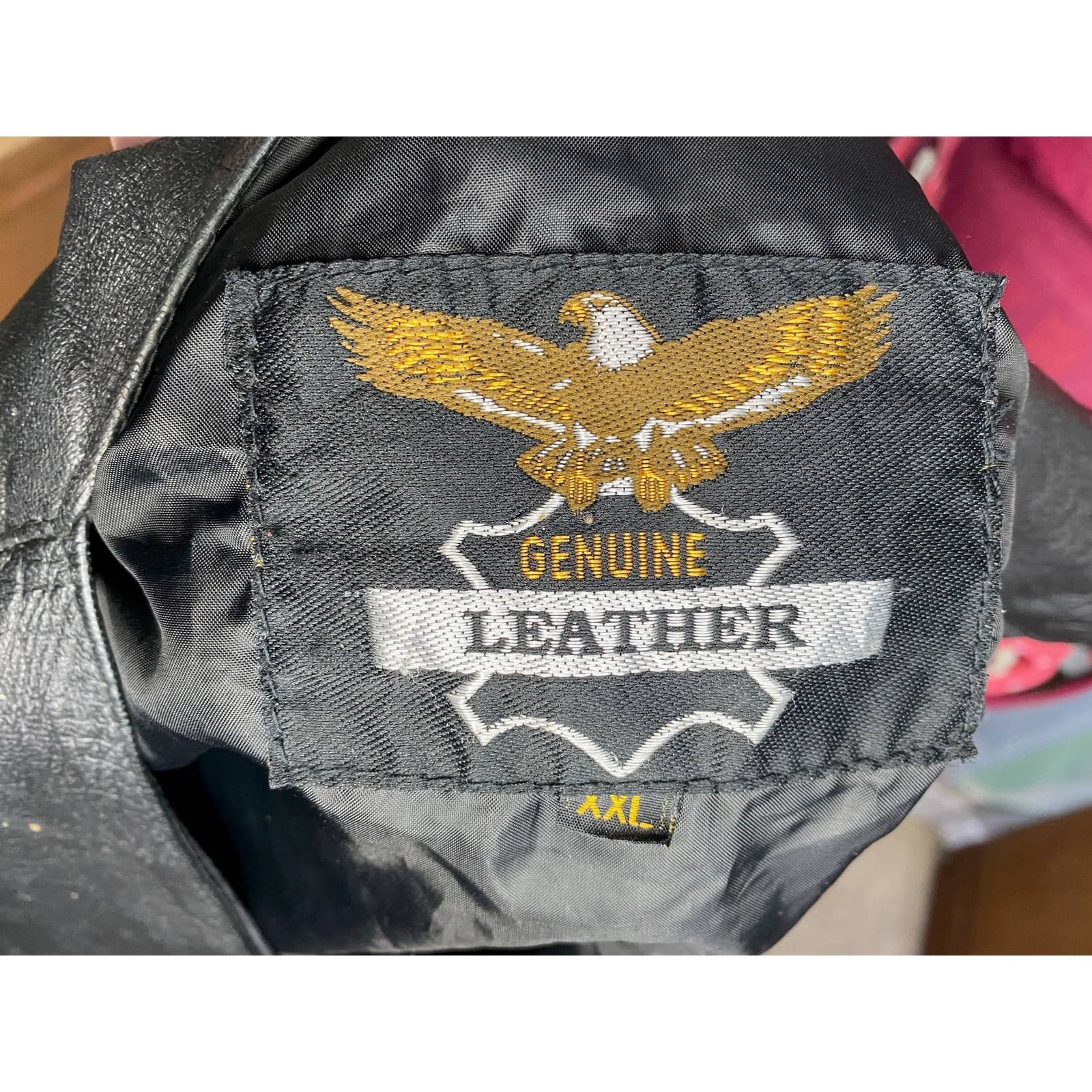 Genuine Leather Mens leather vest motorcycle lace up sides snap front Size US XXL / EU 58 / 5 - 5 Thumbnail