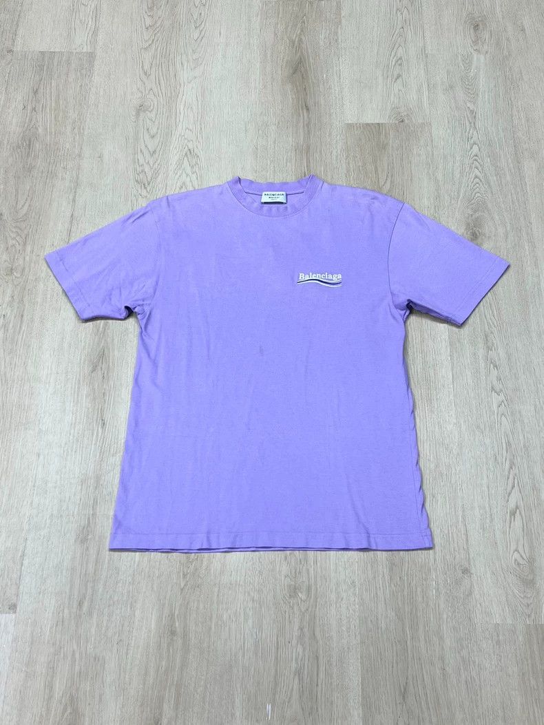 Balenciaga Balenciaga Coke Logo Embroidered Short Sleeve, Purple XXS Size US XXS / EU 40 - 1 Thumbnail