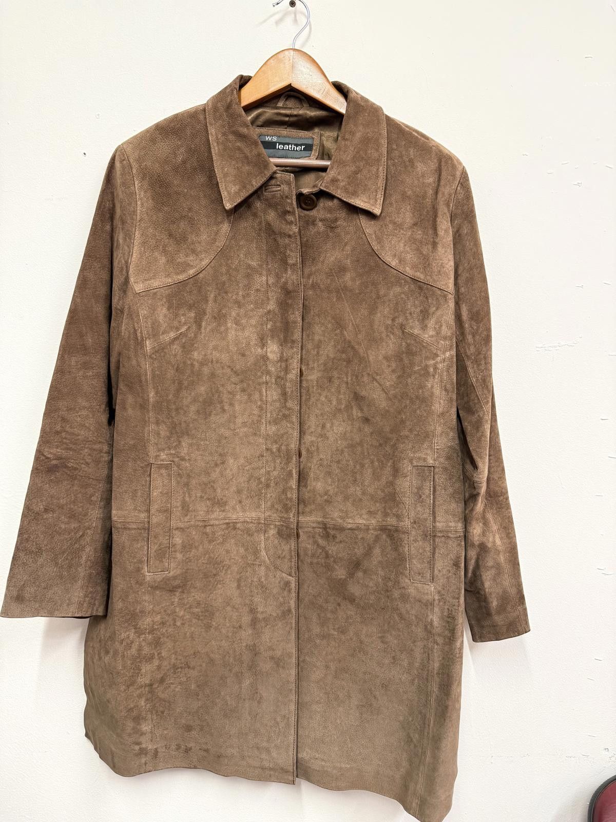 Other WS Leather Brown Suede Women's Coat Size 16 Size ONE SIZE - 1 Thumbnail