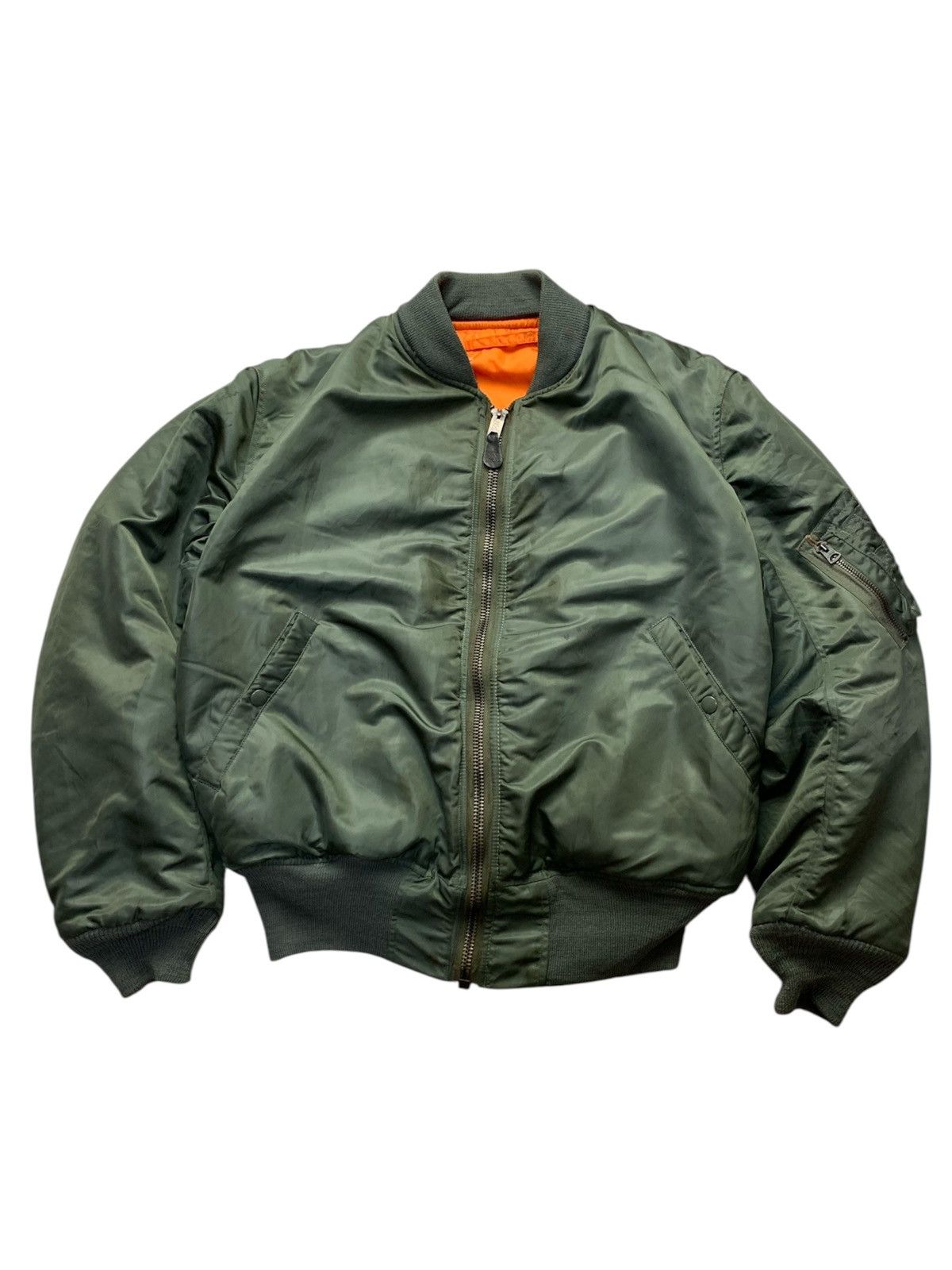 Alpha Industries 🐍 Vintage 1966 Alpha Industries MA-1 Bomber Jacket Size US XL / EU 56 / 4 - 1 Thumbnail