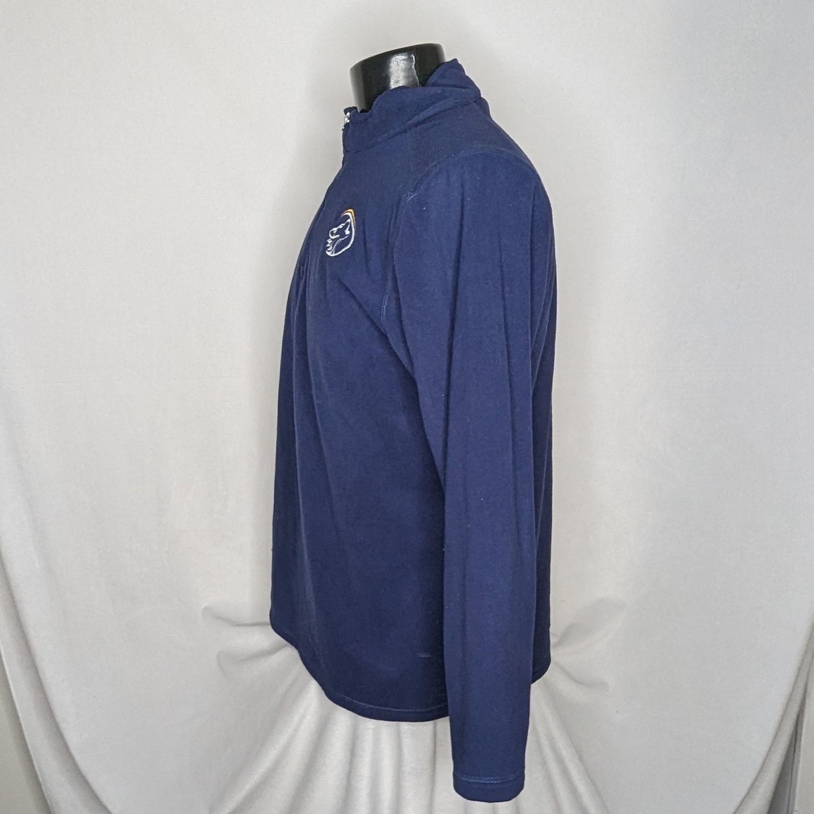 Other Ecorevive Men's Fleece 1/4 Zip Pullover Sweater Medium Blue Size US M / EU 48-50 / 2 - 2 Thumbnail