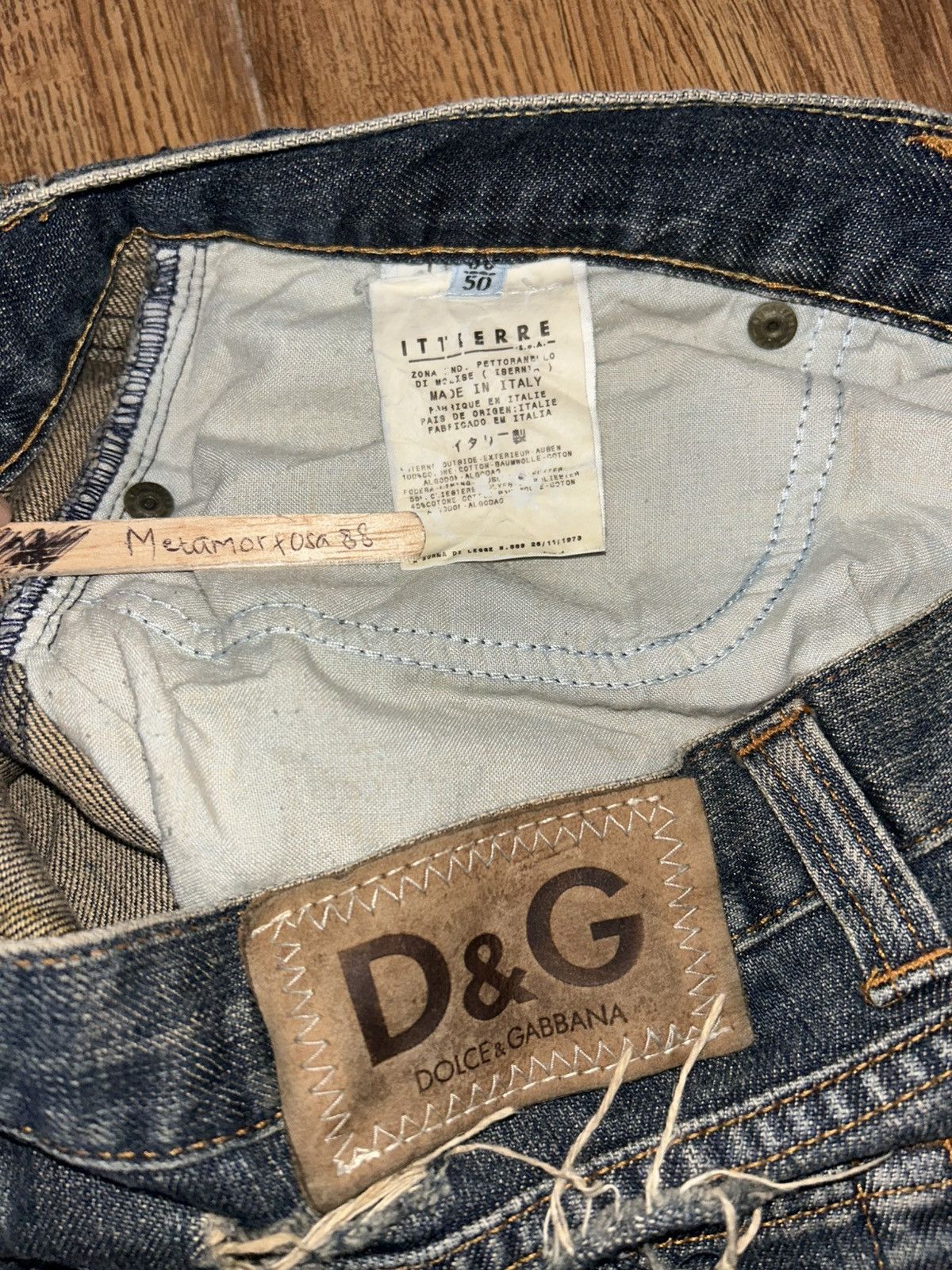 Tornado Mart Dolce & Gabbana D&G Distressed Flared Denim Jeans Size 34" / US 12 / IT 48 - 14 Thumbnail
