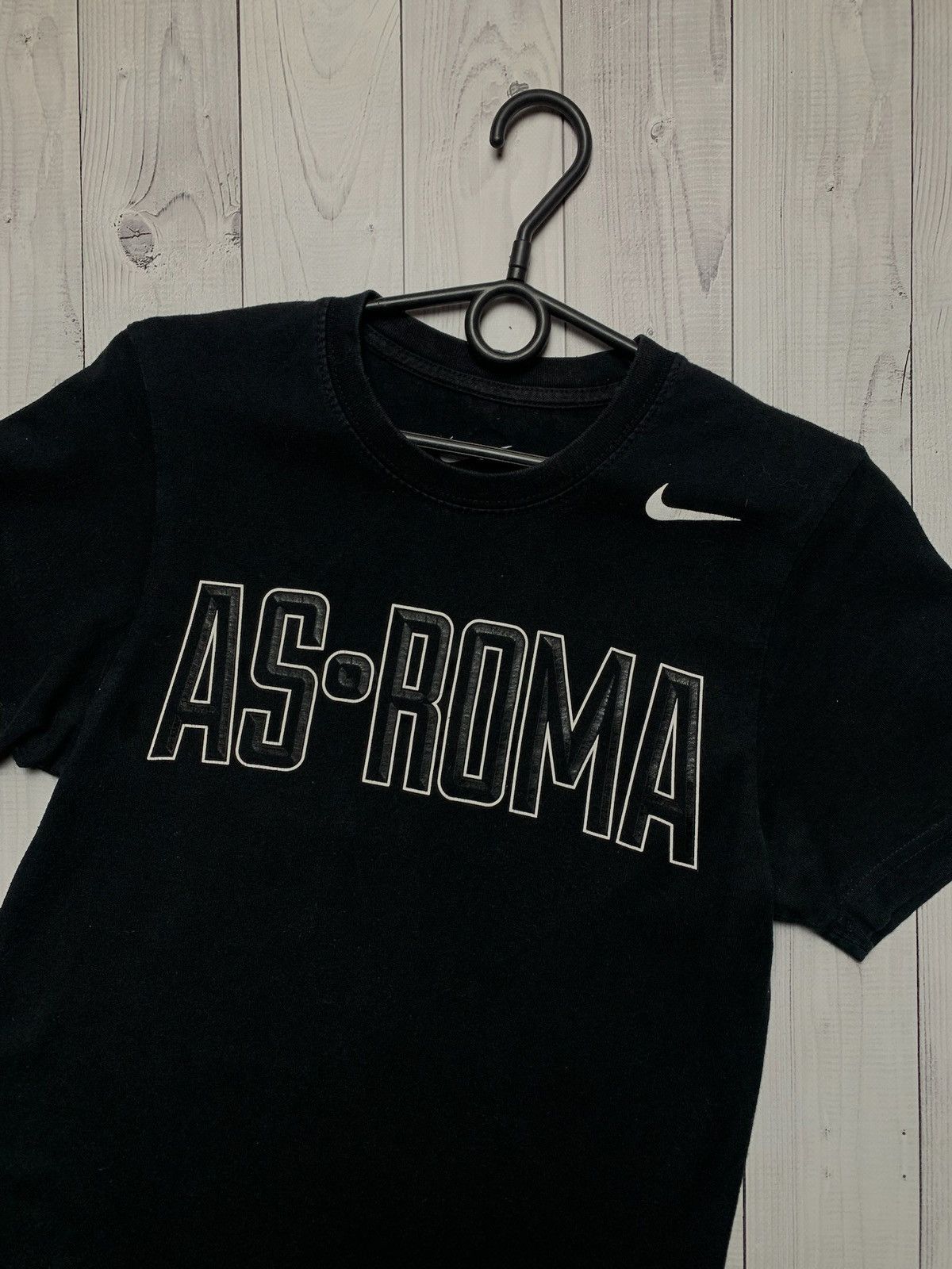 Nike × Vintage Vintage AS Roma soccer tee Nike black size S Size US S / EU 44-46 / 1 - 2 Thumbnail