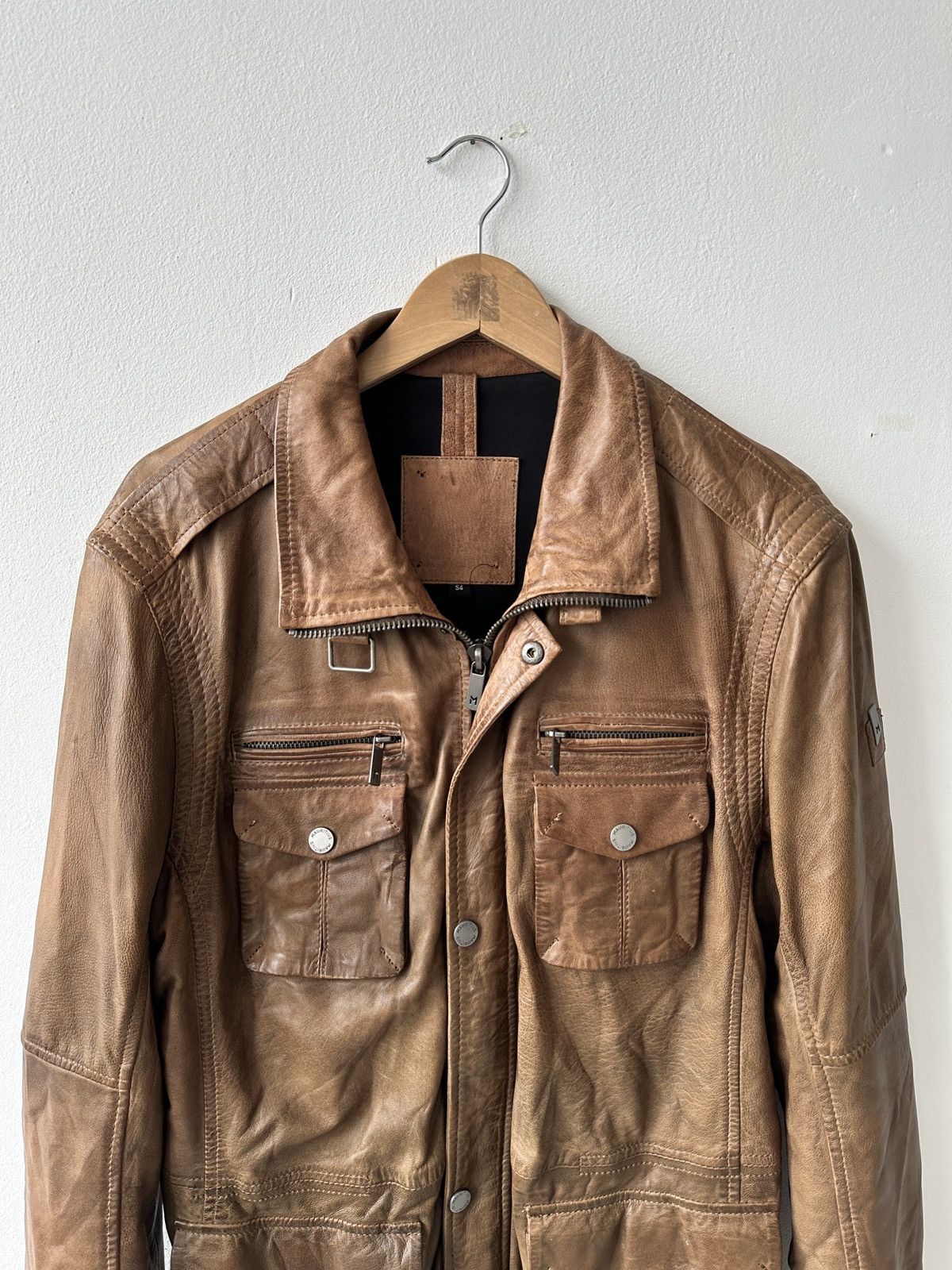 Genuine Leather MAURITIUS Vegetable Tanned Leather Field Jacket Size 54 Size US L / EU 52-54 / 3 - 7 Thumbnail