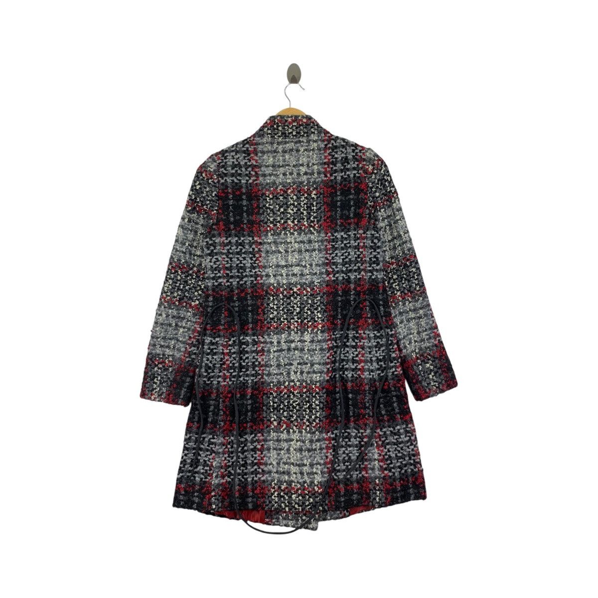 Sisley SISLEY Italian Brand Wool Checked Long Tweed Coat Parka Size S / US 4 / IT 40 - 4 Thumbnail