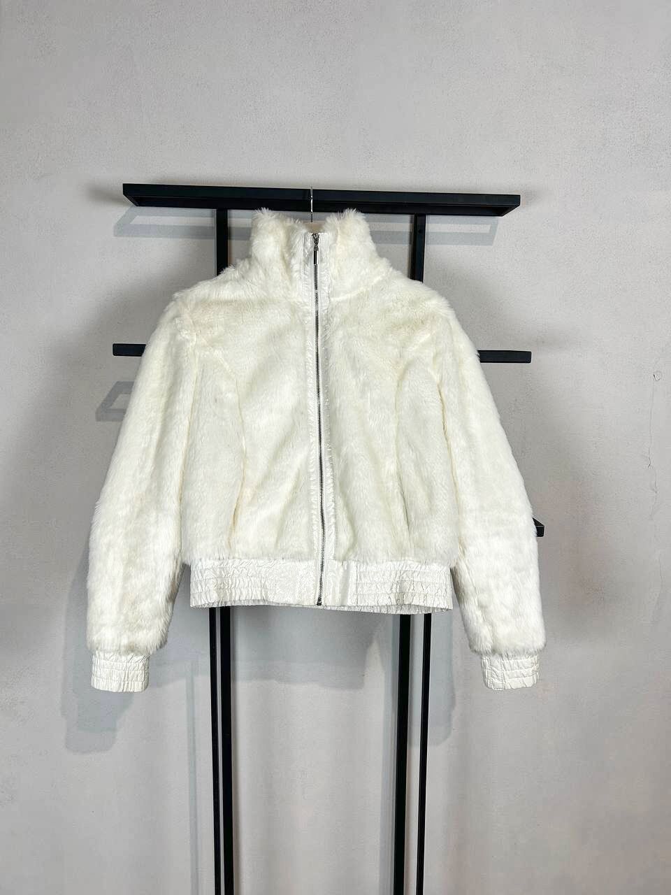 Japanese Brand Cropped Faux Fur Jacket White Soft Girl Coquette Y2K Core Size US S / EU 44-46 / 1 - 4 Thumbnail