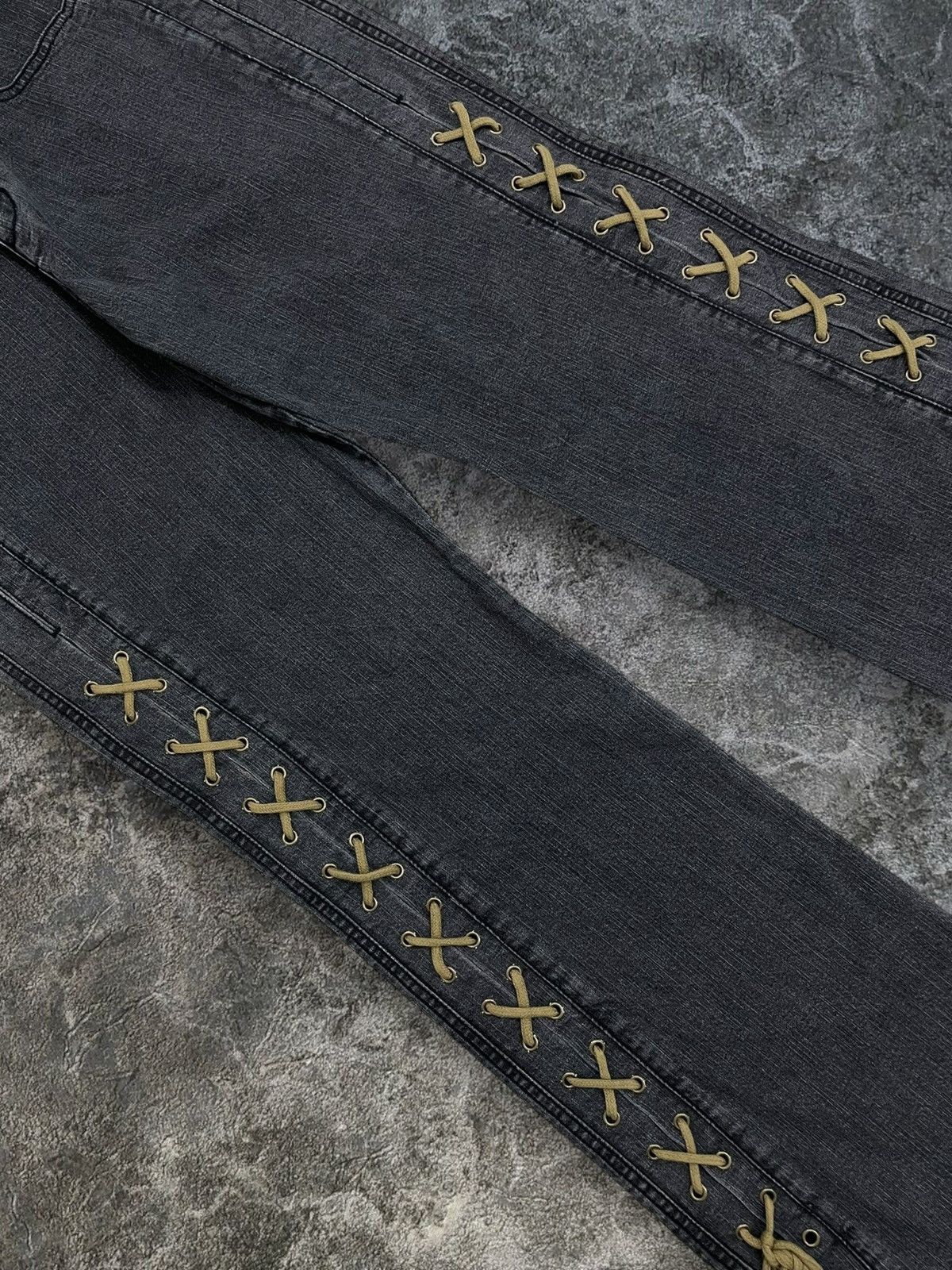 Designer × Japanese Brand × Vintage Vintage Japan Designer 90’s Smile Land Lace Flared Denim Size US 32 / EU 48 - 4 Thumbnail