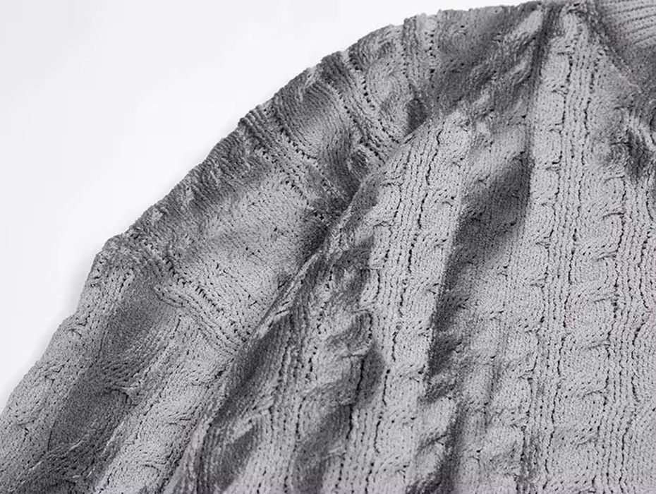 Japanese Brand × Vintage Grunge Frayed Pullover Hole Retro Sweater Size US L / EU 52-54 / 3 - 4 Thumbnail
