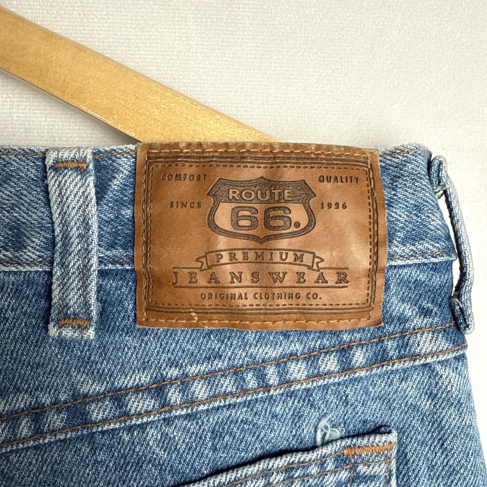 Route 66 VINTAGE Route 66 Jeans Men's Regular Fit 36x32 Light Wash Blue Straight 36 Inseam Mens Size US 36 / EU 52 - 5 Thumbnail