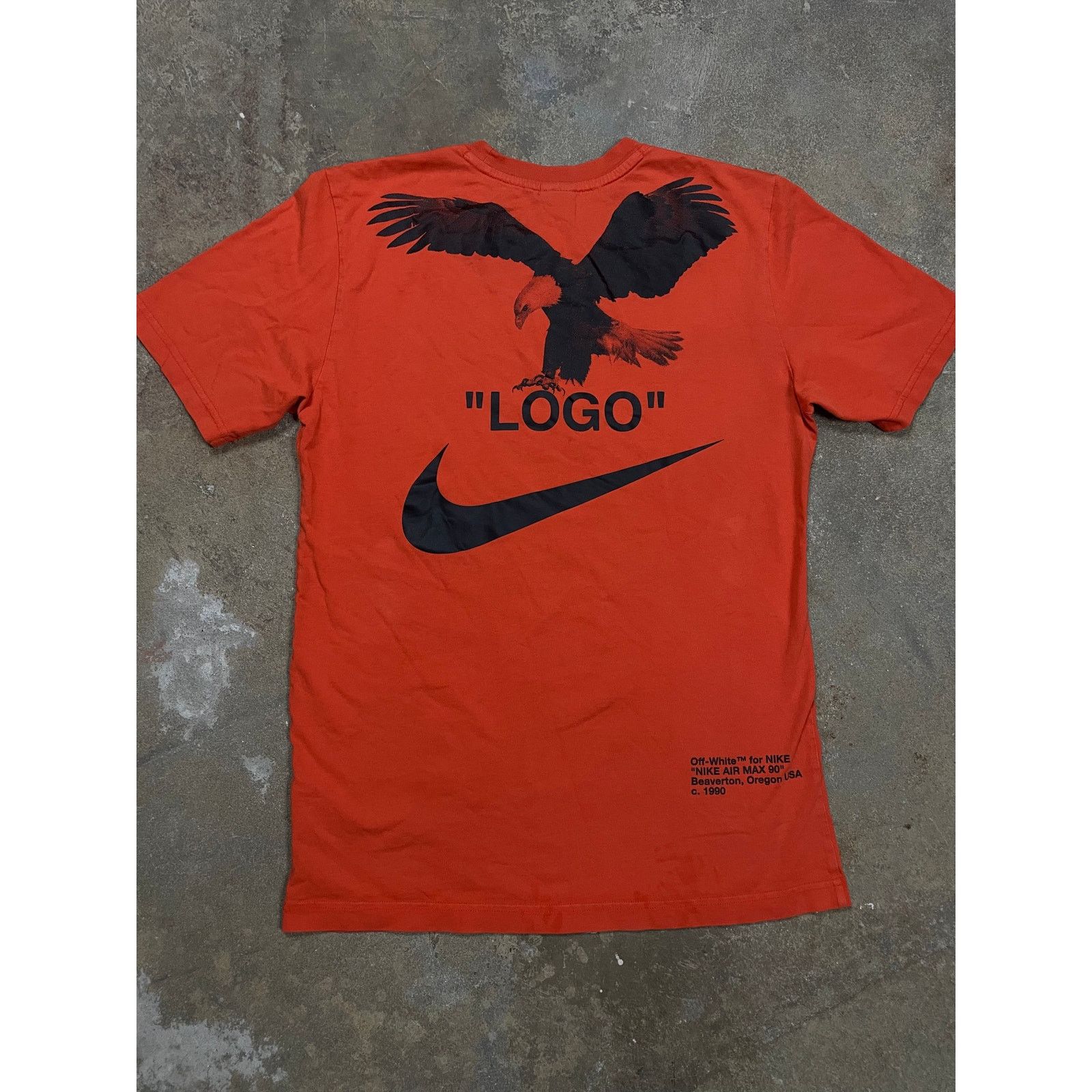 Off-White Off White Nike Tee Orange Black Used Small Size US S / EU 44-46 / 1 - 2 Thumbnail