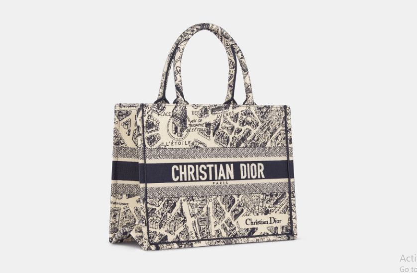 Dior o1w1db10525 M1296Z Size : OS / Tote Bag in Beige/Navy Blue Size ONE SIZE - 1 Thumbnail