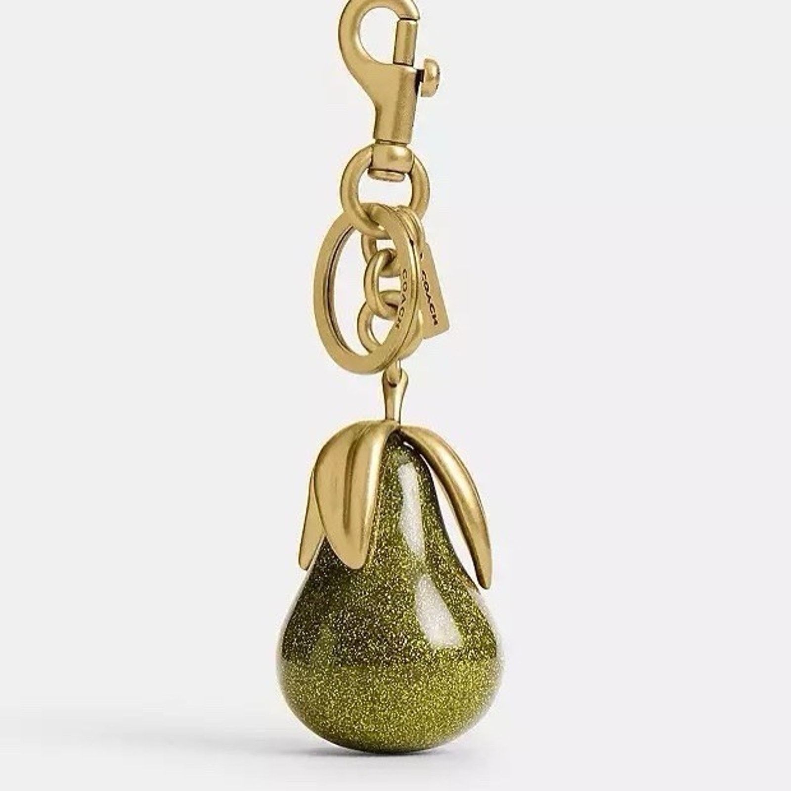 Coach NWT Coach Pear Bag Charm CAX73 Brass/Green Multi Size ONE SIZE - 5 Thumbnail