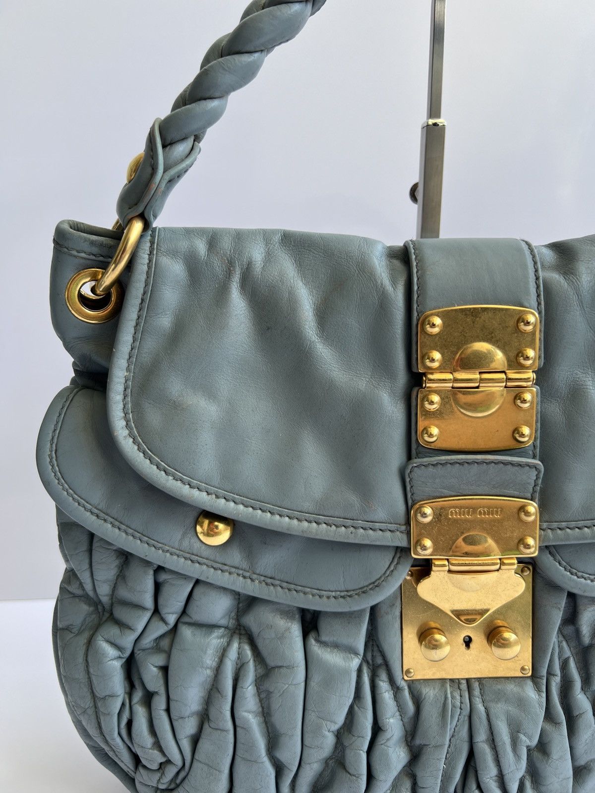 Miu Miu Miu Miu - Matellase Coffer Hobo Bag Size ONE SIZE - 4 Thumbnail