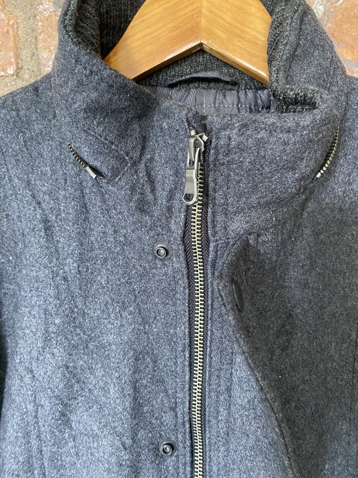Tete Homme 🔥2000s Tete Homme Leather sleeve varsity wool jacket Size US L / EU 52-54 / 3 - 6 Thumbnail